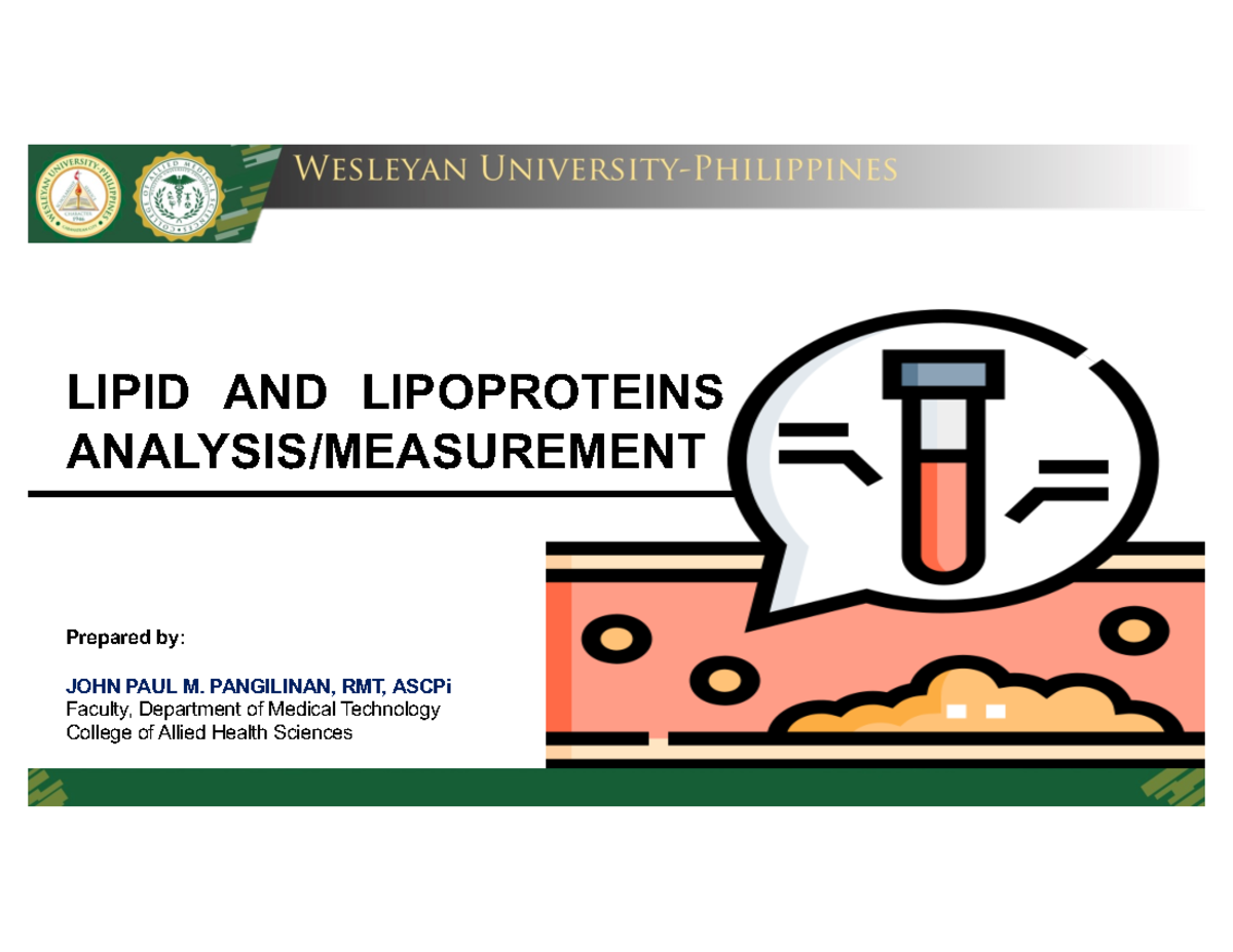 Lipid AND Lipoproteins PDF - LIPID AND LIPOPROTEINS ANALYSIS ...