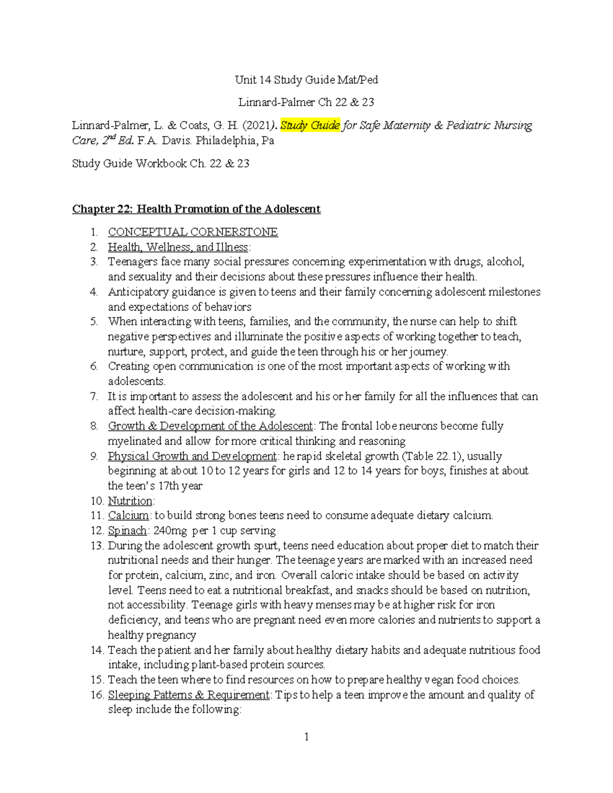 Unit+14+Study+Guide+Mat - Unit 14 Study Guide Mat/Ped Linnard-Palmer Ch ...