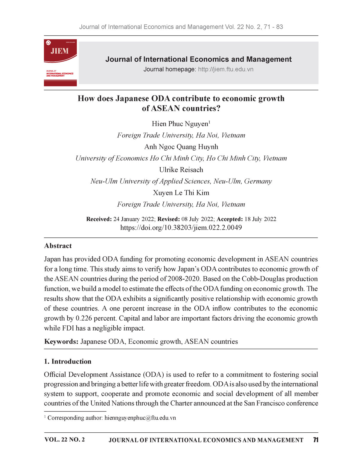 Vol 22 No 2 P5-108-1303 Article Text - VOL. 22 NO. 2 JOURNAL OF ...