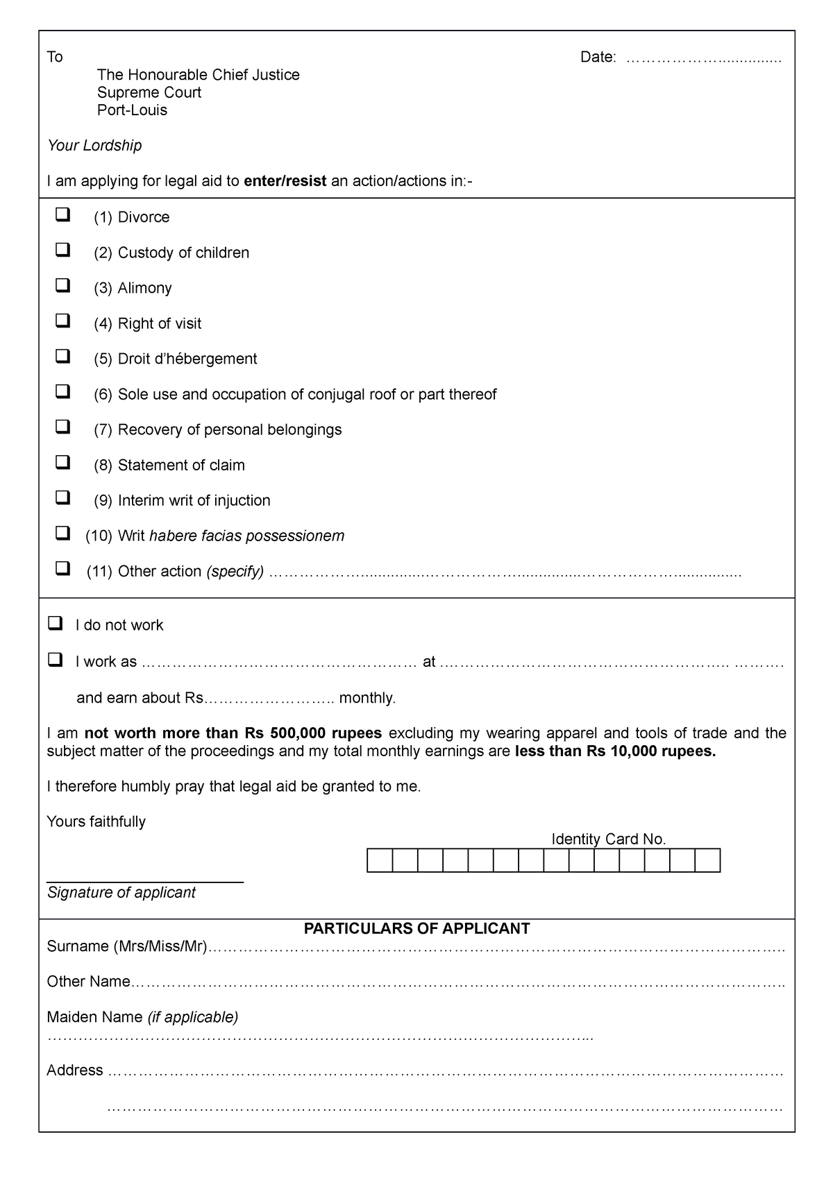 application-for-legal-aid-to-date