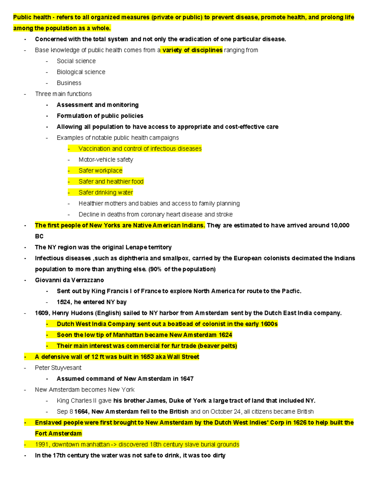Public Health Final Review - Public health - refers to all organized ...