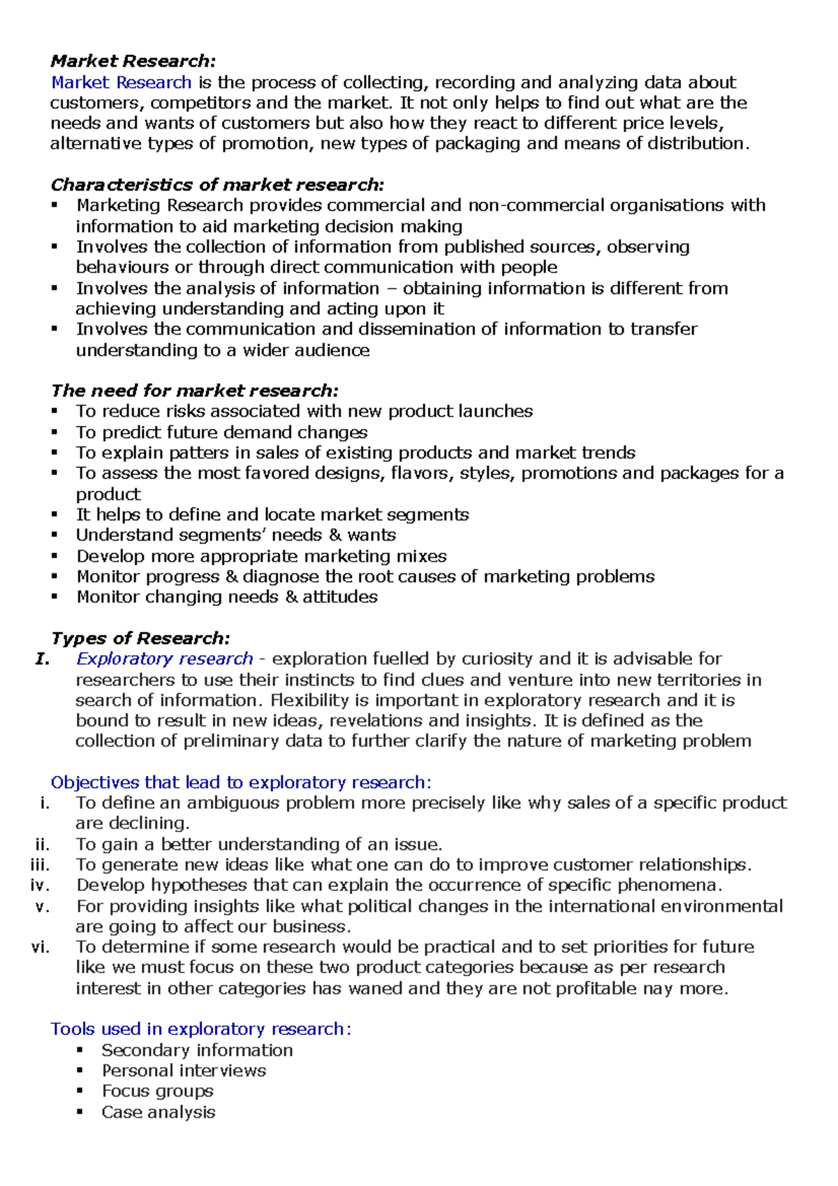 Market Research - Market Research: Market Research is the process of ...