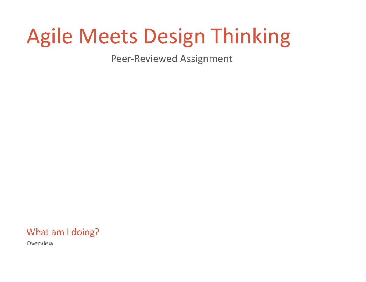 peer reviewed assignment agile user stories