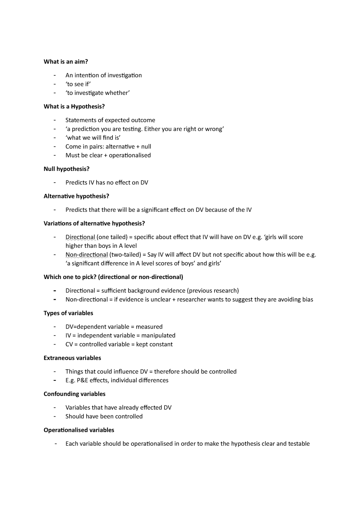 aqa a level psychology topic essays research methods