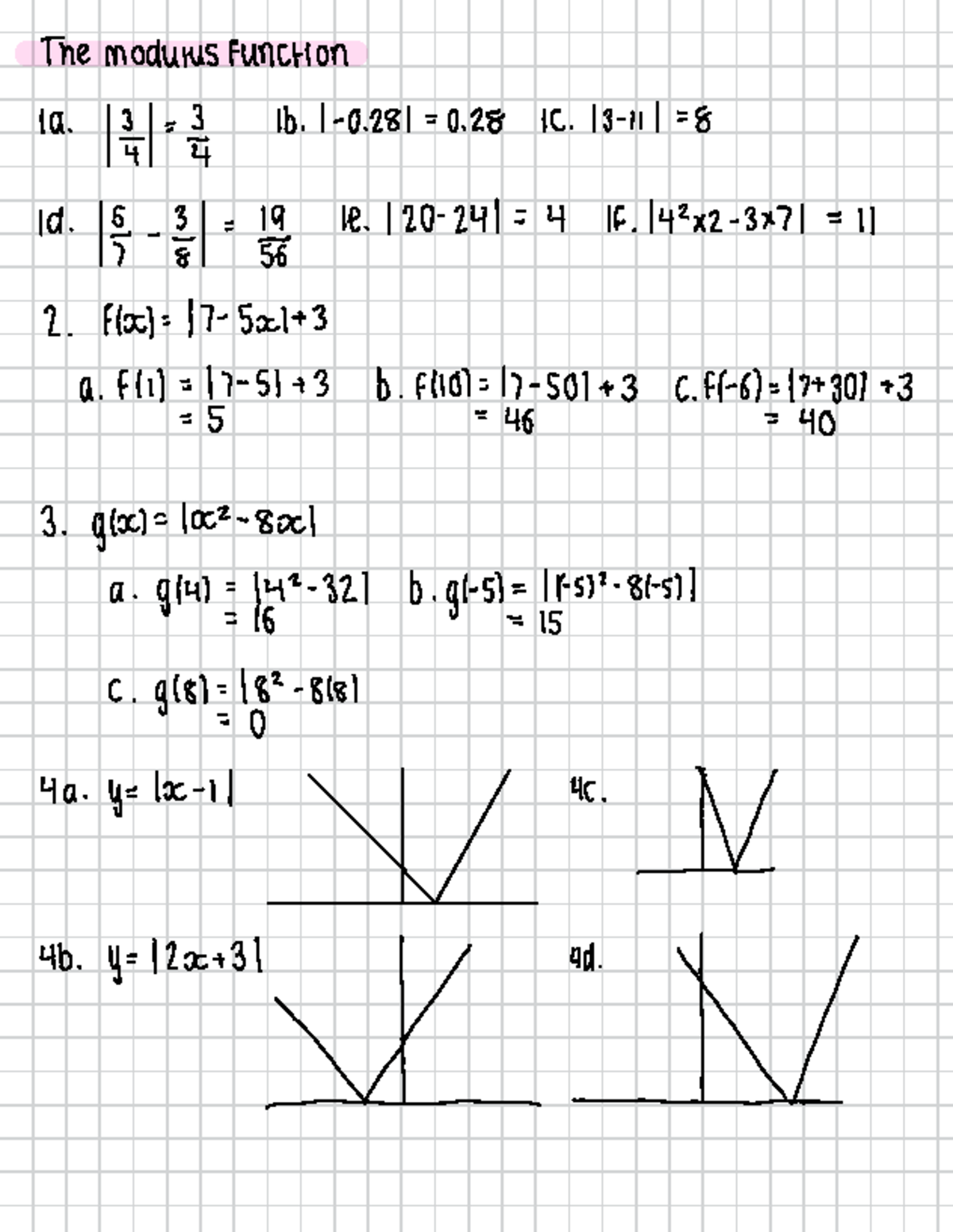 Modulus Function - Deniedneidndjendje - The modulus function 19 . 1b ...