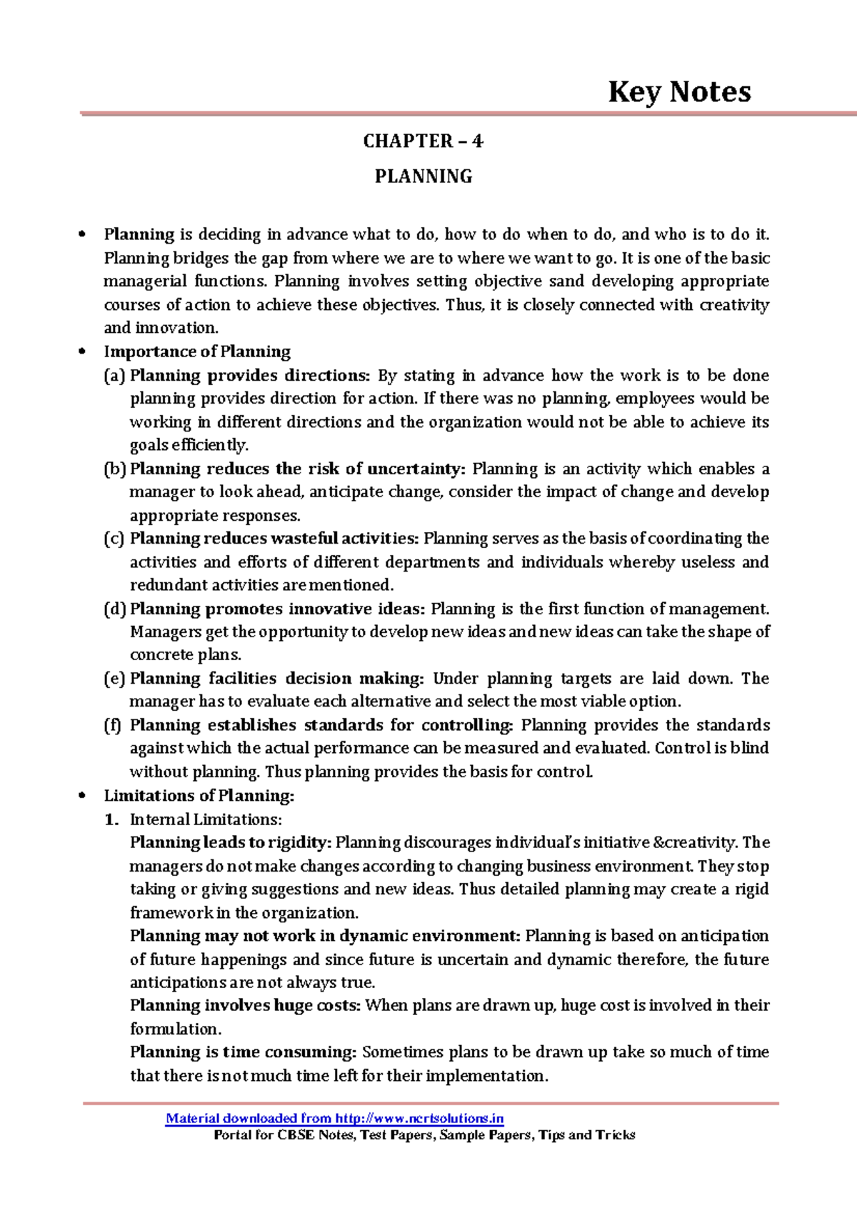 12 business studies ch 04 planning - Material downloaded from ...