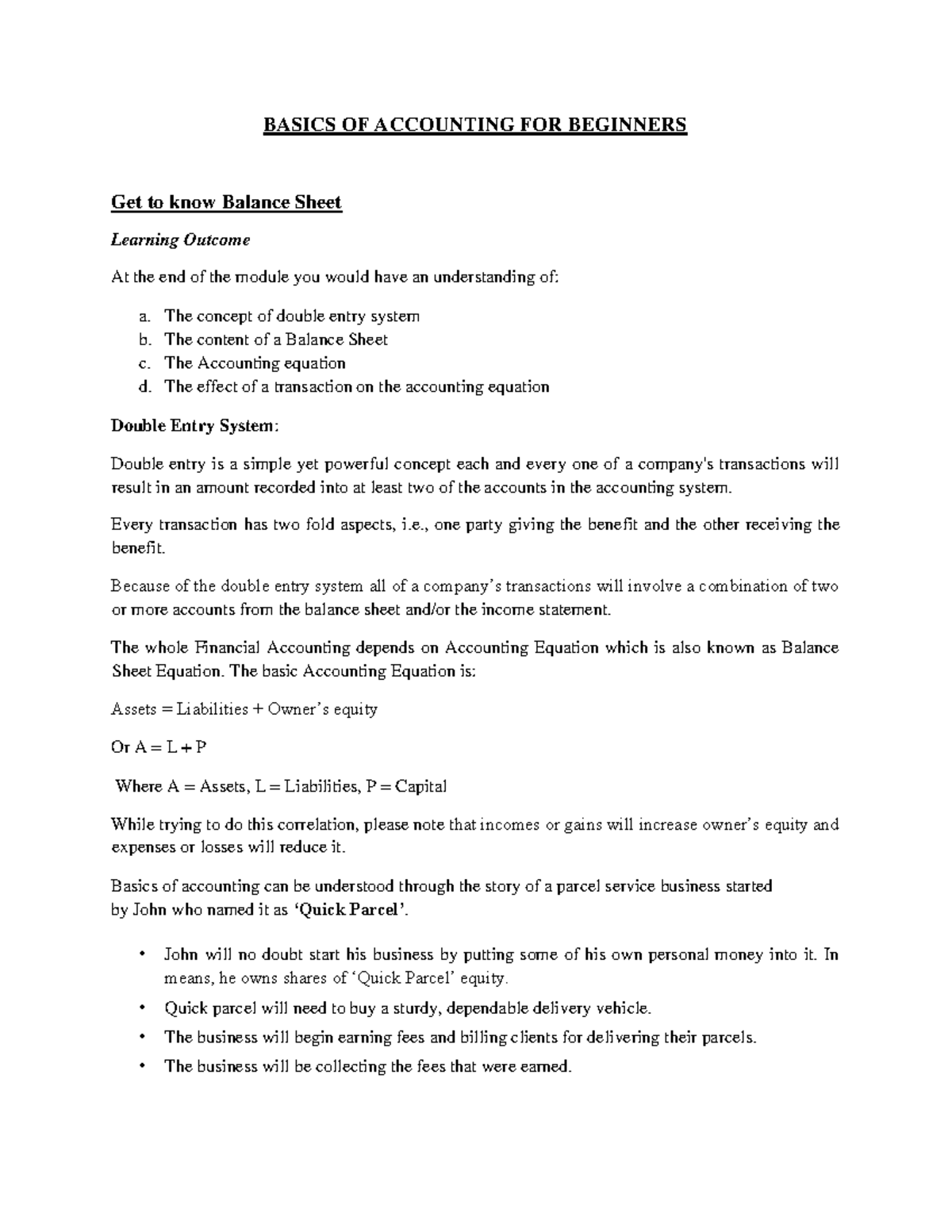 Basics of Accounting part 2 BASICS OF ACCOUNTING FOR BEGINNERS Get