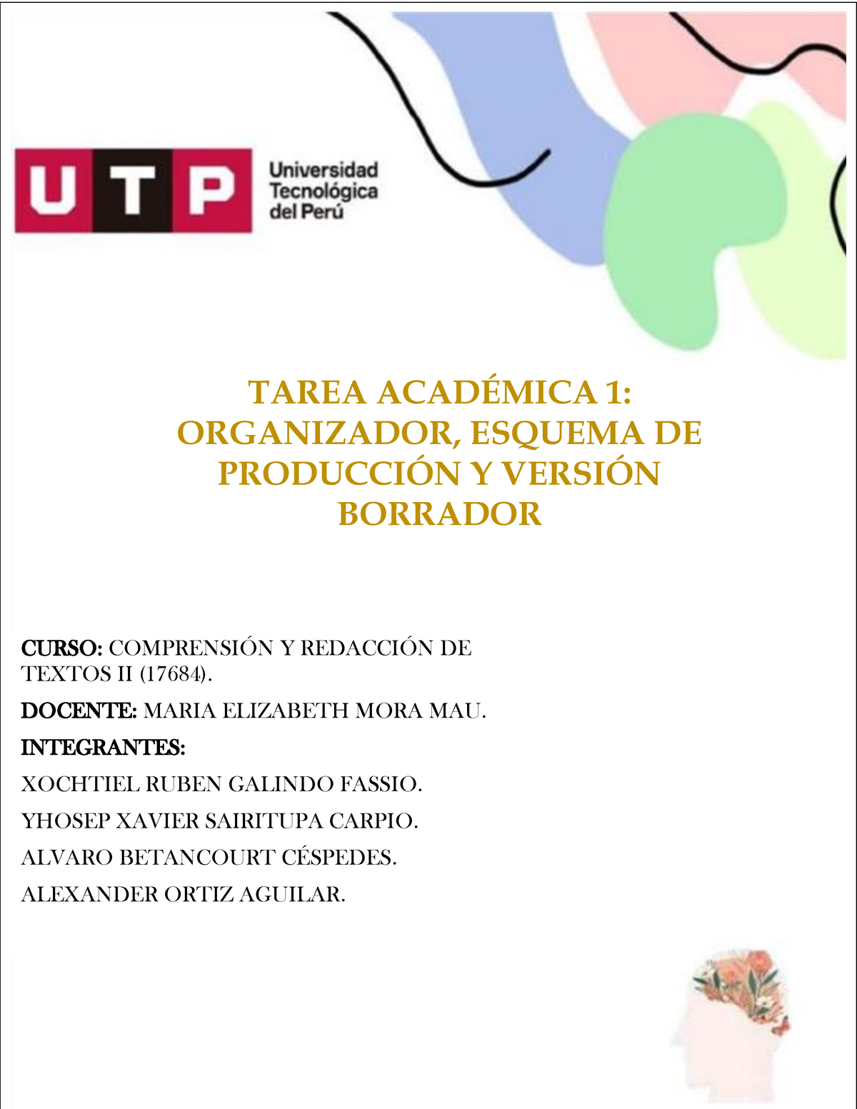 Tarea Académica 1 - Kld - CURSO: COMPRENSI”N Y REDACCI”N DE TEXTOS II ...