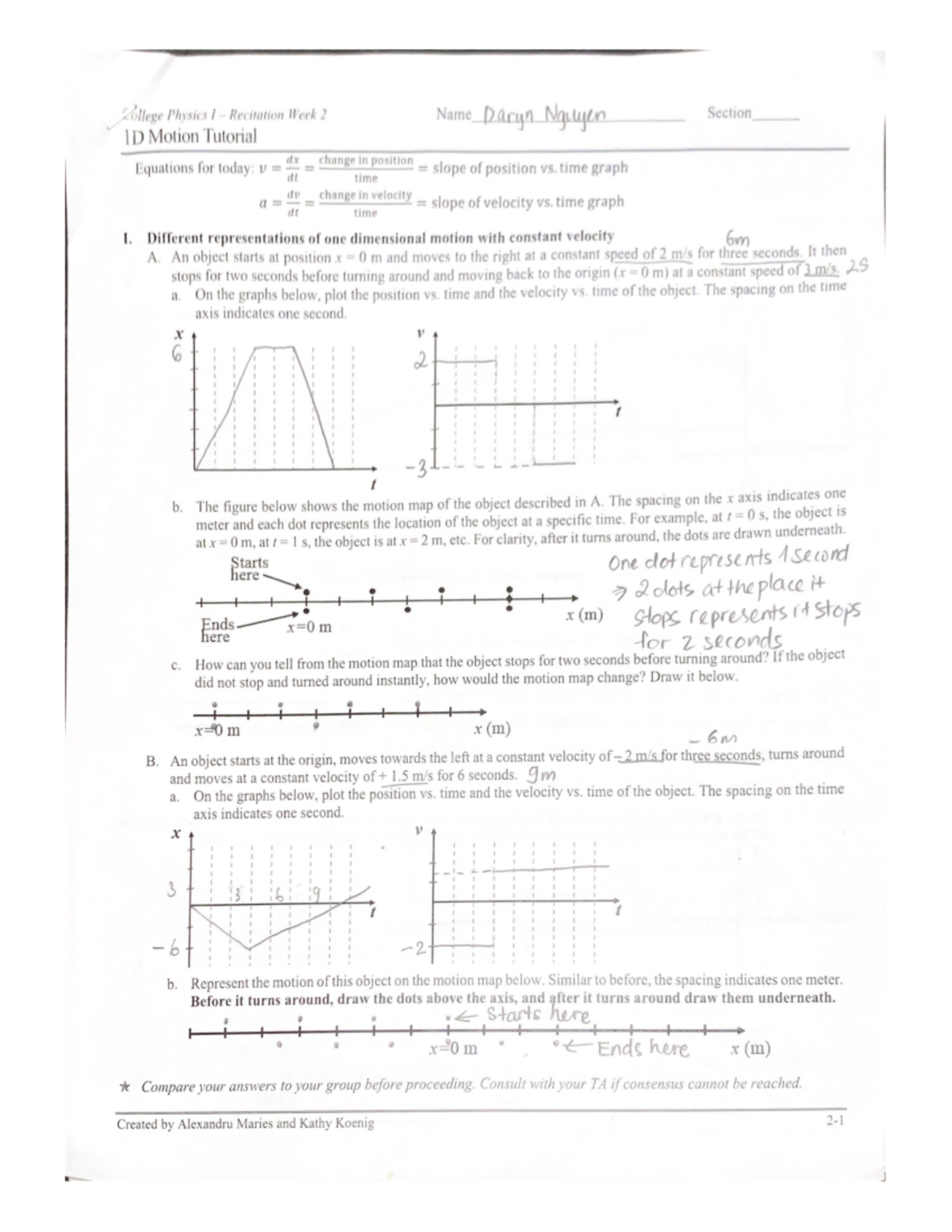 Recitation Week 2 - Professor Hulya Atmacan - College Physics ...