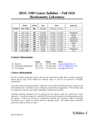 Lab+4+Report+F24+ - lecture notes - BIOL 3380 Experiment 4 - Lab Report ...