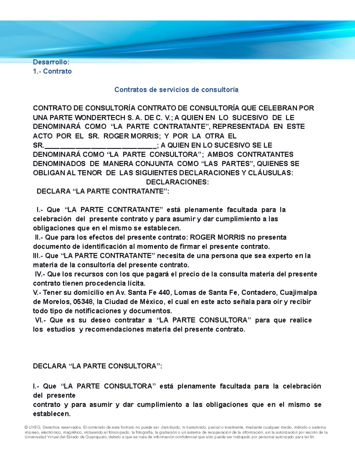 Caso Wonderteach EA2 - Es Un Archivo De Consultoría Y Planeación ...