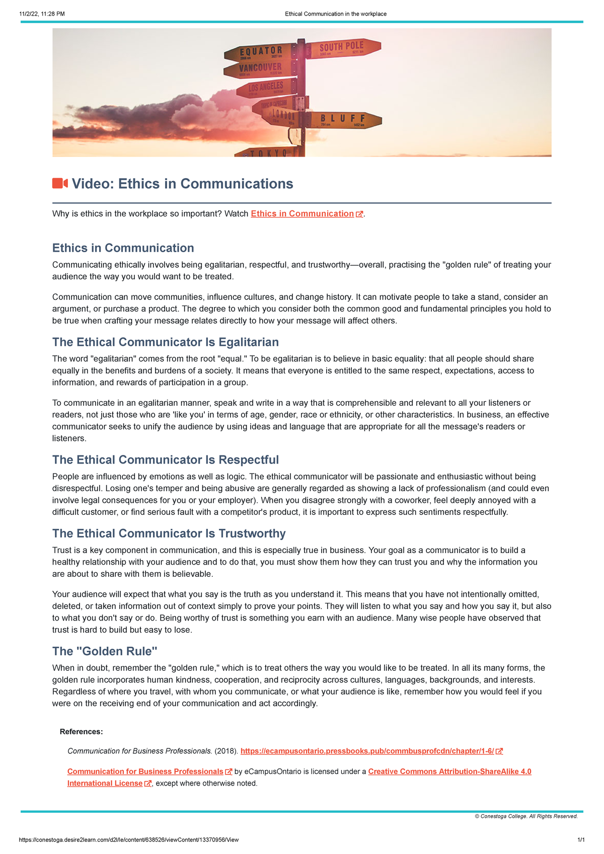 Ethical Communication in the Workplace - COMM8040-22F-Sec8-Effective ...