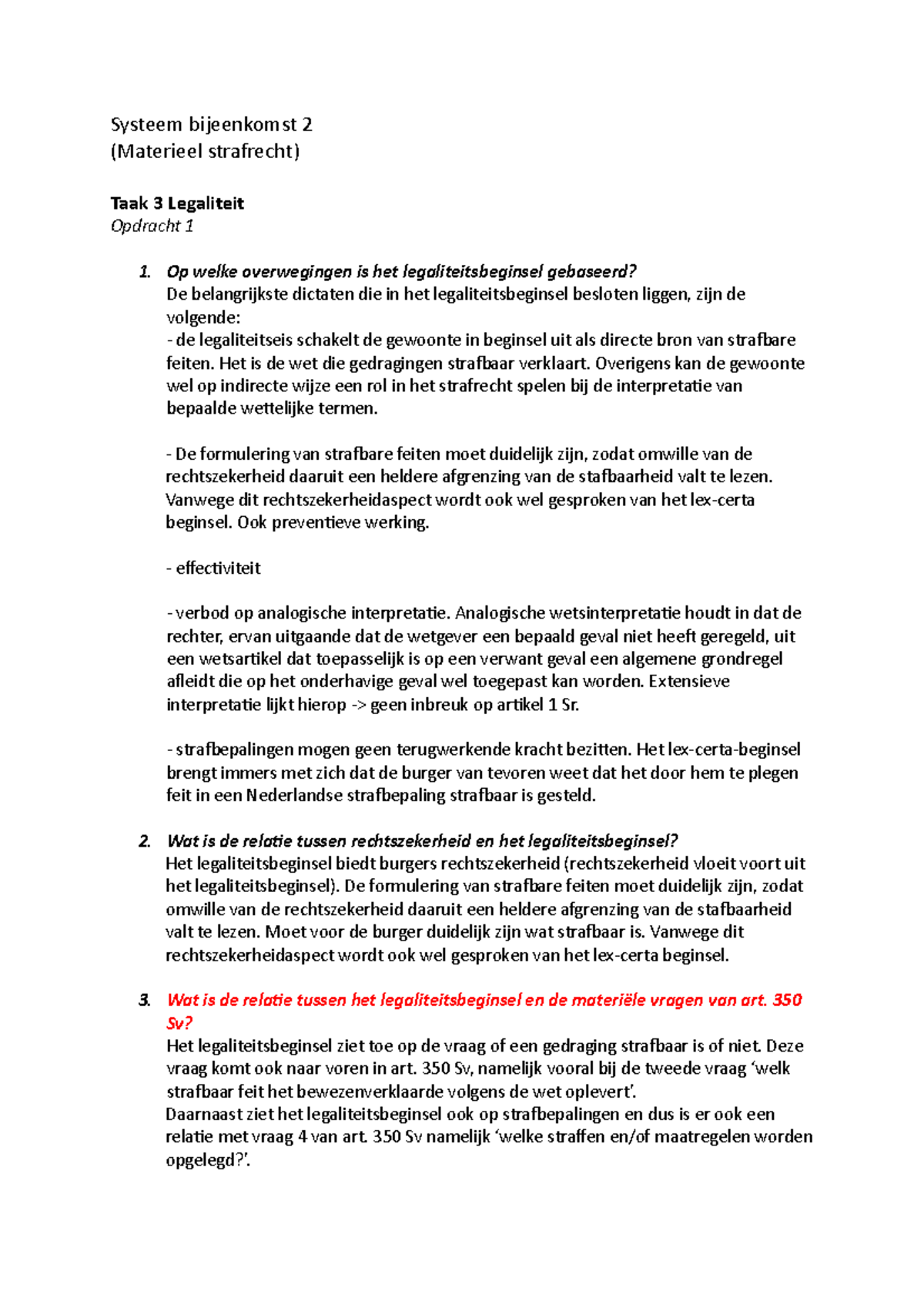 Systeem Bijeenkomst 2 Semester 2 - Systeem Bijeenkomst 2 (Materieel ...