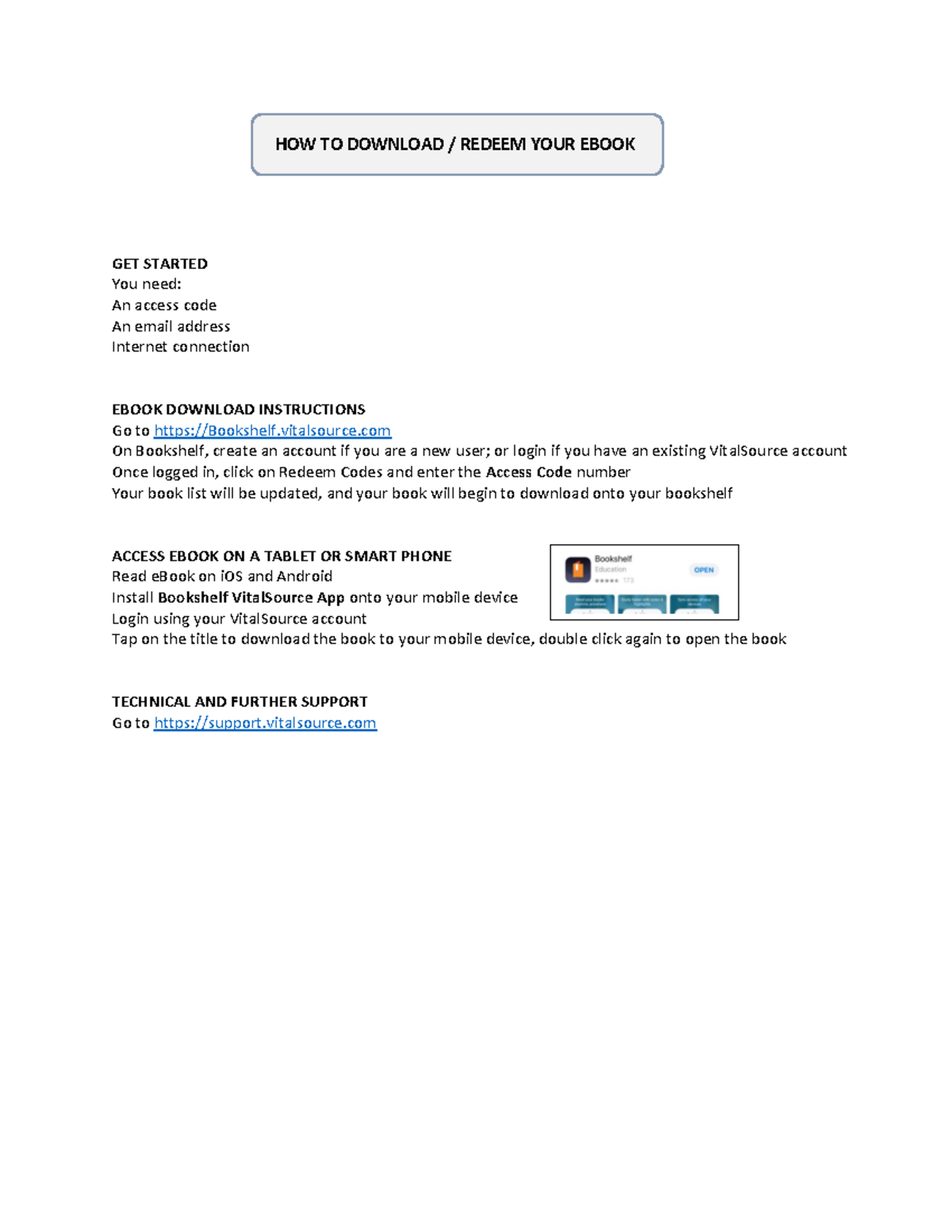 VST Ebook Redemption (How to download redeem your e Book vitalsource