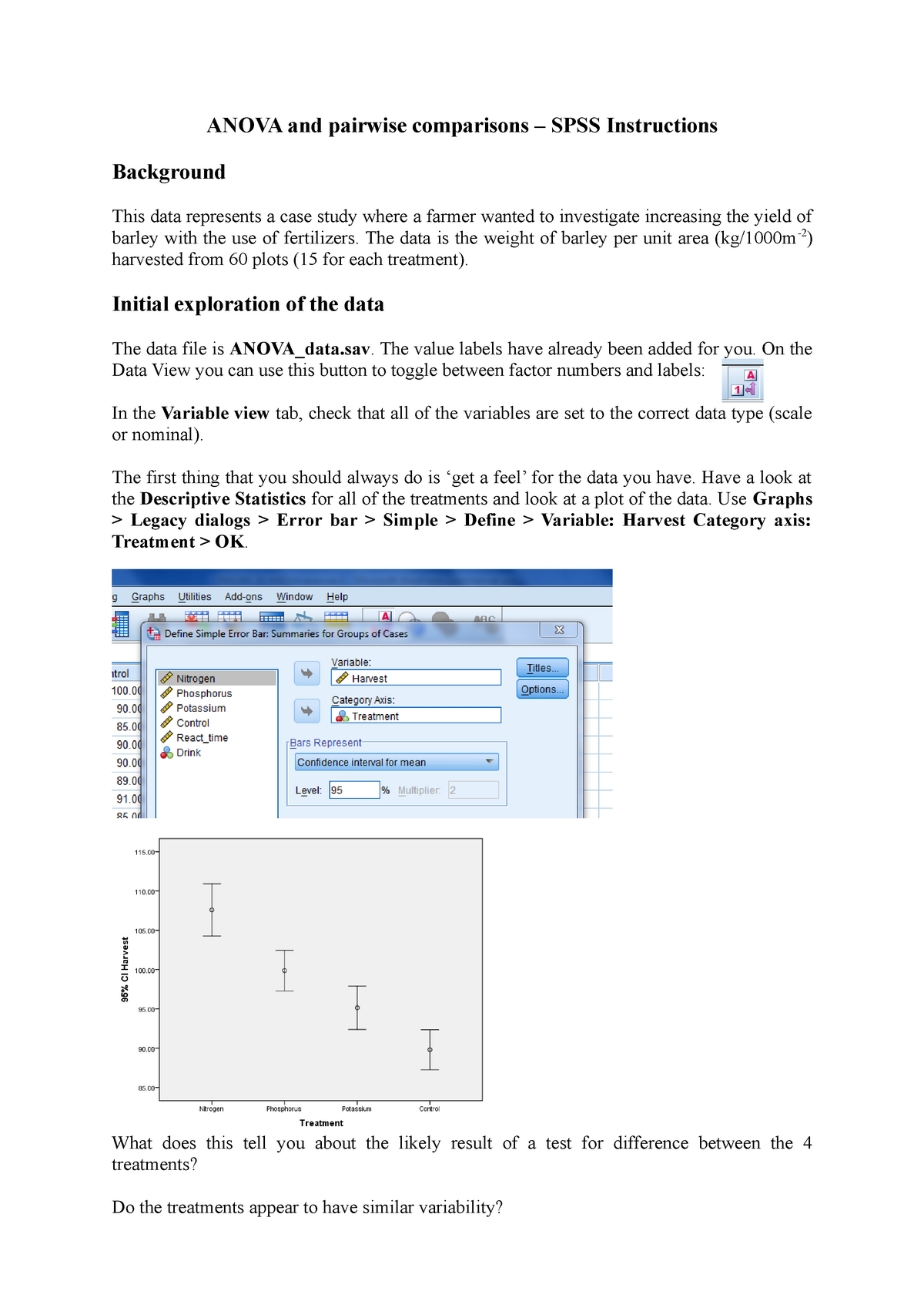 Pairwise Comparisons In Spss