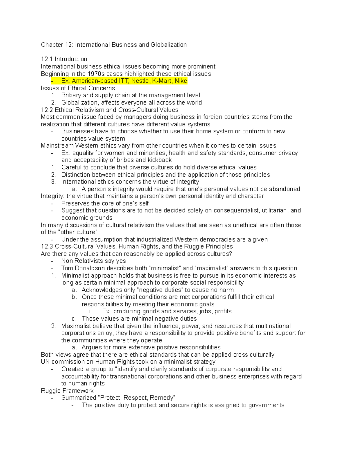 Chapter 12 International Business And Globalization - Chapter 12 ...