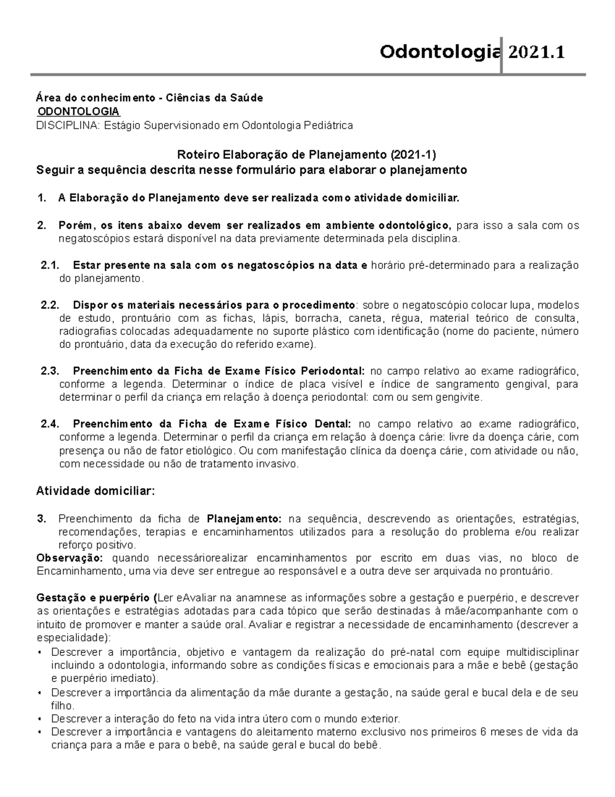 Bloco de Anamnese - Odontologia (Modelo 01)