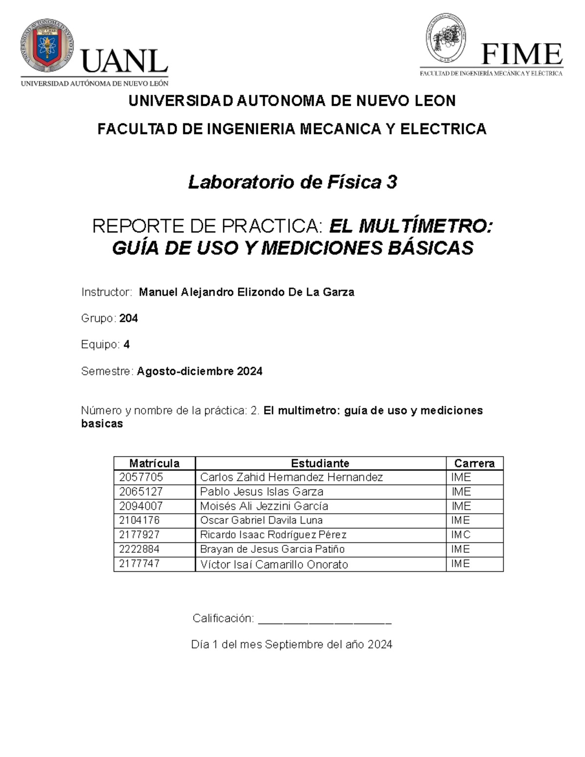 practica # 3 de laboratorio de fisica 3 - UNIVERSIDAD AUTONOMA DE NUEVO ...