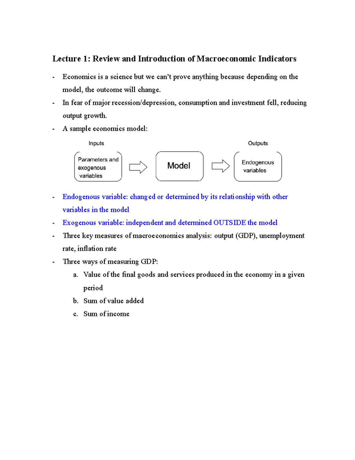 ECOS2002 Notes - Lecture 1: Review And Introduction Of Macroeconomic ...