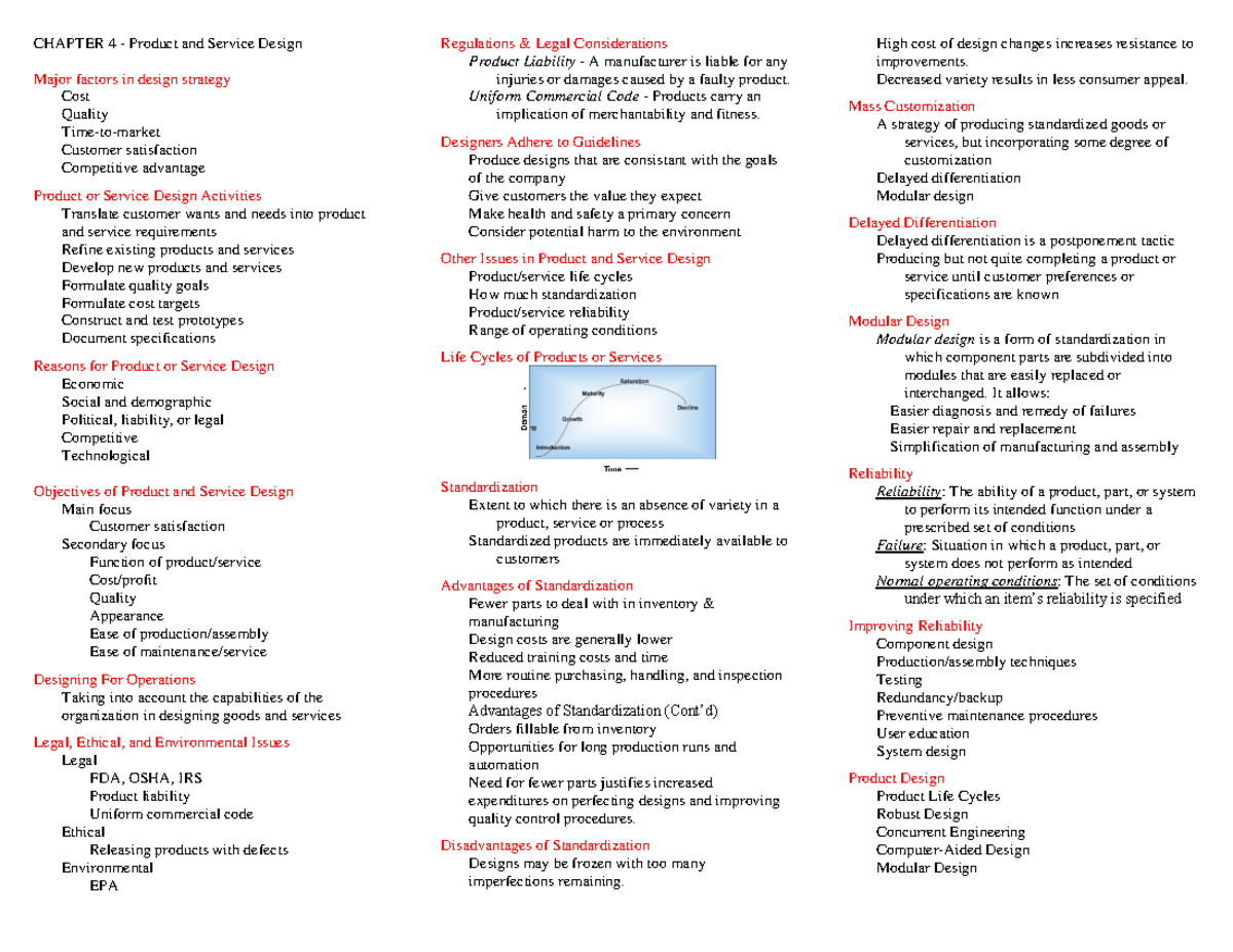 Chapter-4-8 - 3265jj - CHAPTER 4 - Product and Service Design Major ...
