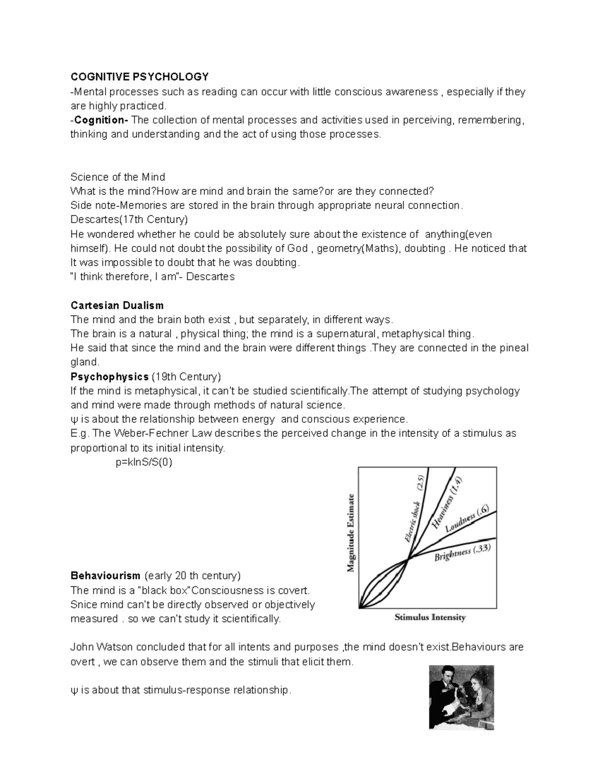 Cognitive Psych- Intro - COGNITIVE PSYCHOLOGY -Mental Processes Such As ...