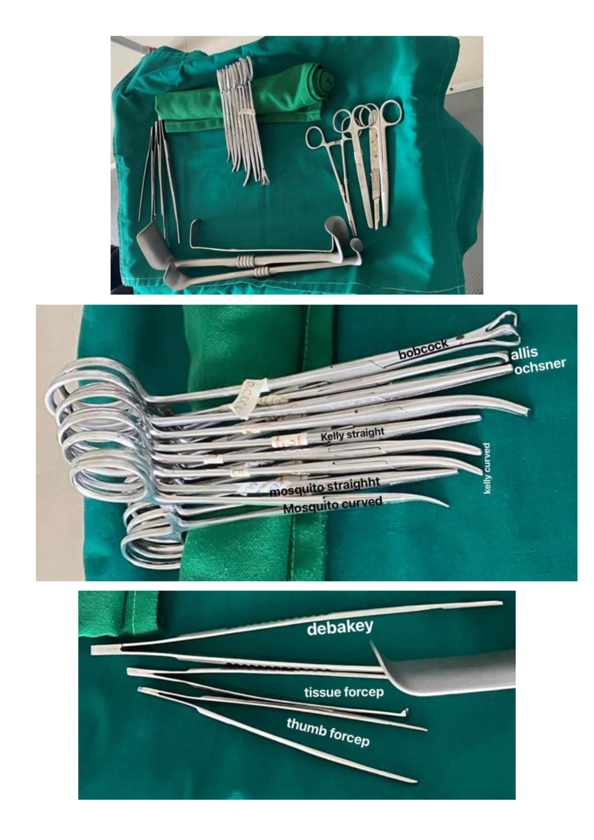 Surgical-Instruments - bobcock allis ochsner Kelly straight mosquito ...