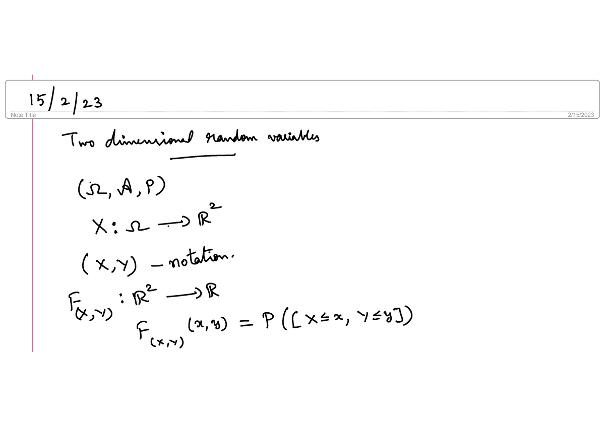 Lecture 14 - The Best Available Notes Of Statistics And Probability ...