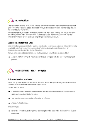 Bsbpmg 430 Student Assessment Tasks - Student Assessment Tasks ...