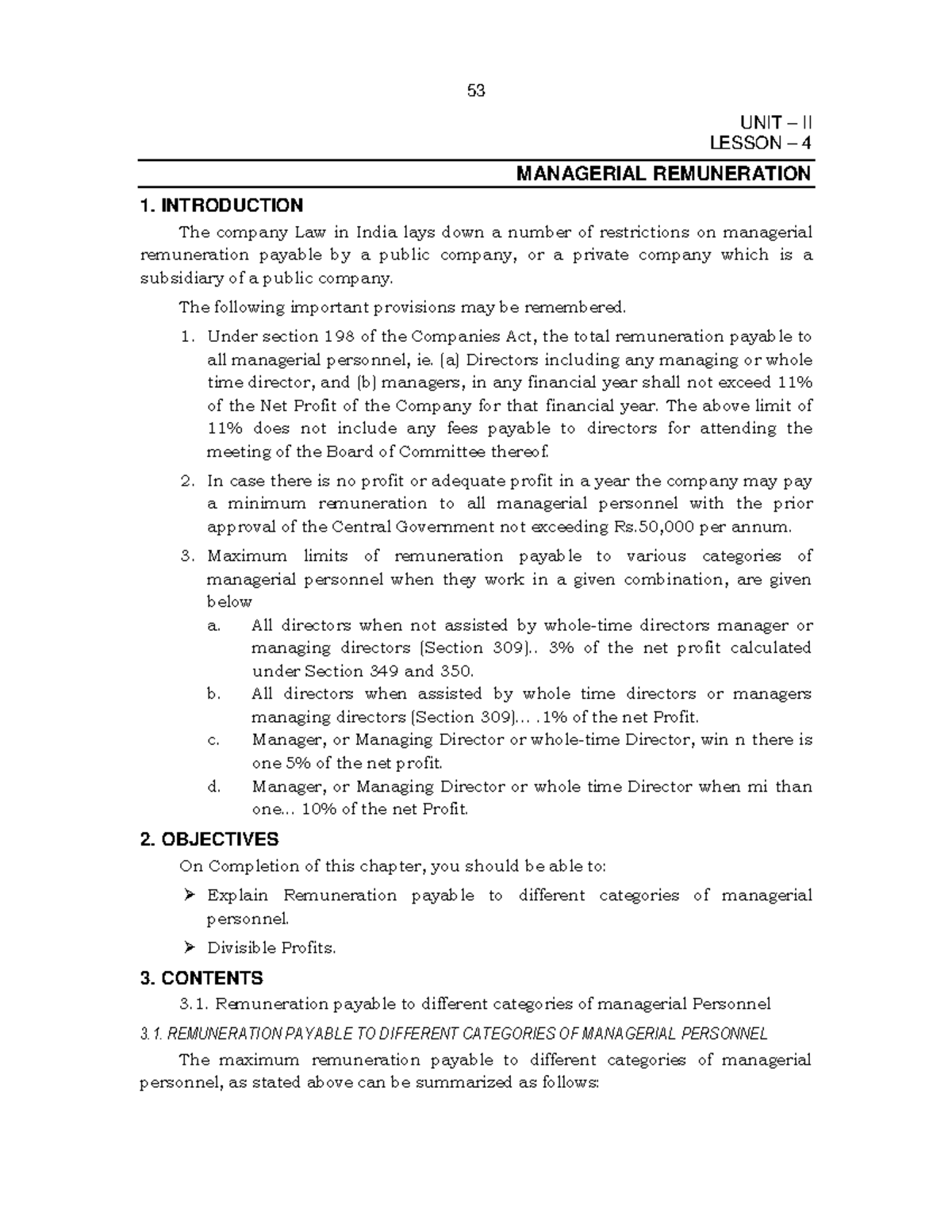 managerial-remuneration-unit-ii-lesson-4-managerial-remuneration