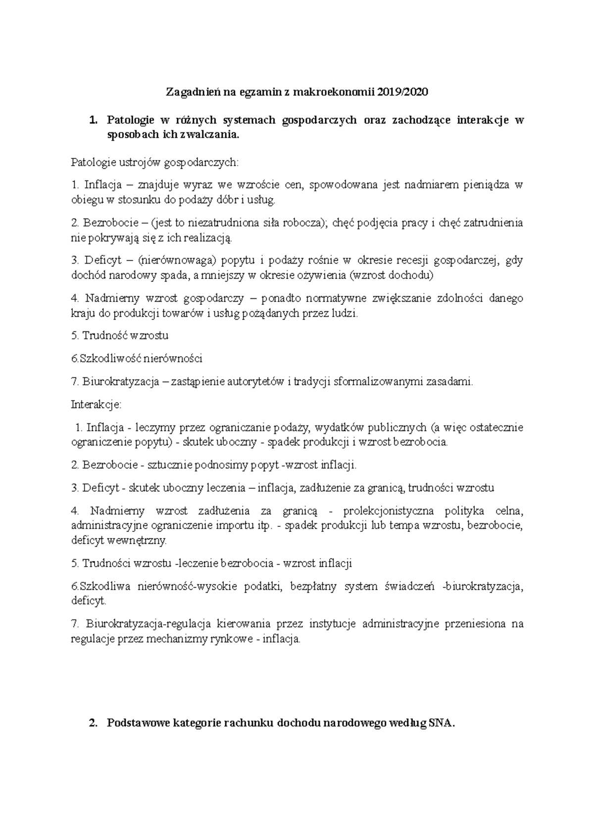 Zagadnienia na egzamin opracowane - Zagadnień na egzamin z