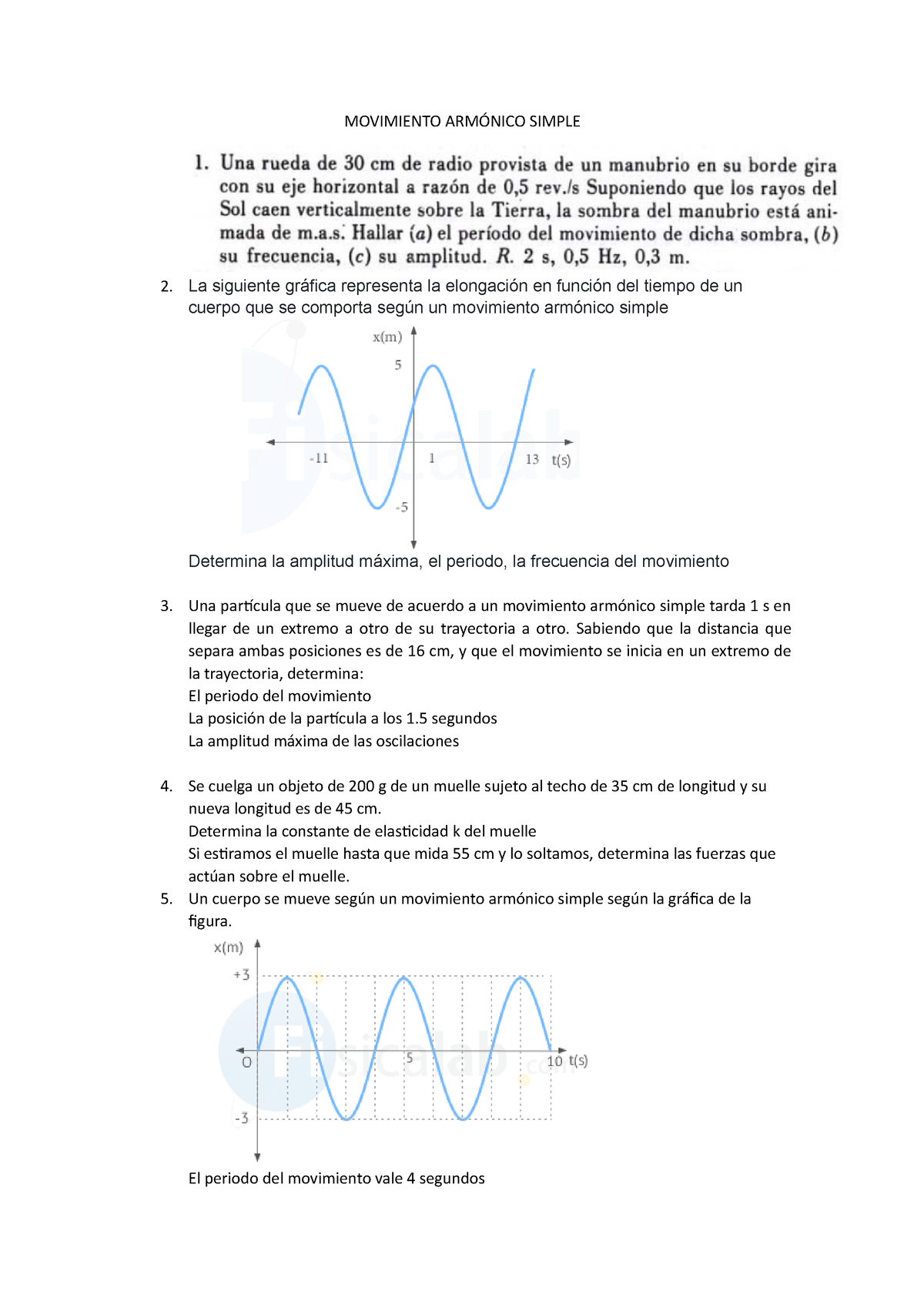 Movimiento Armónico Simple - MOVIMIENTO ARMÓNICO SIMPLE La Siguiente ...