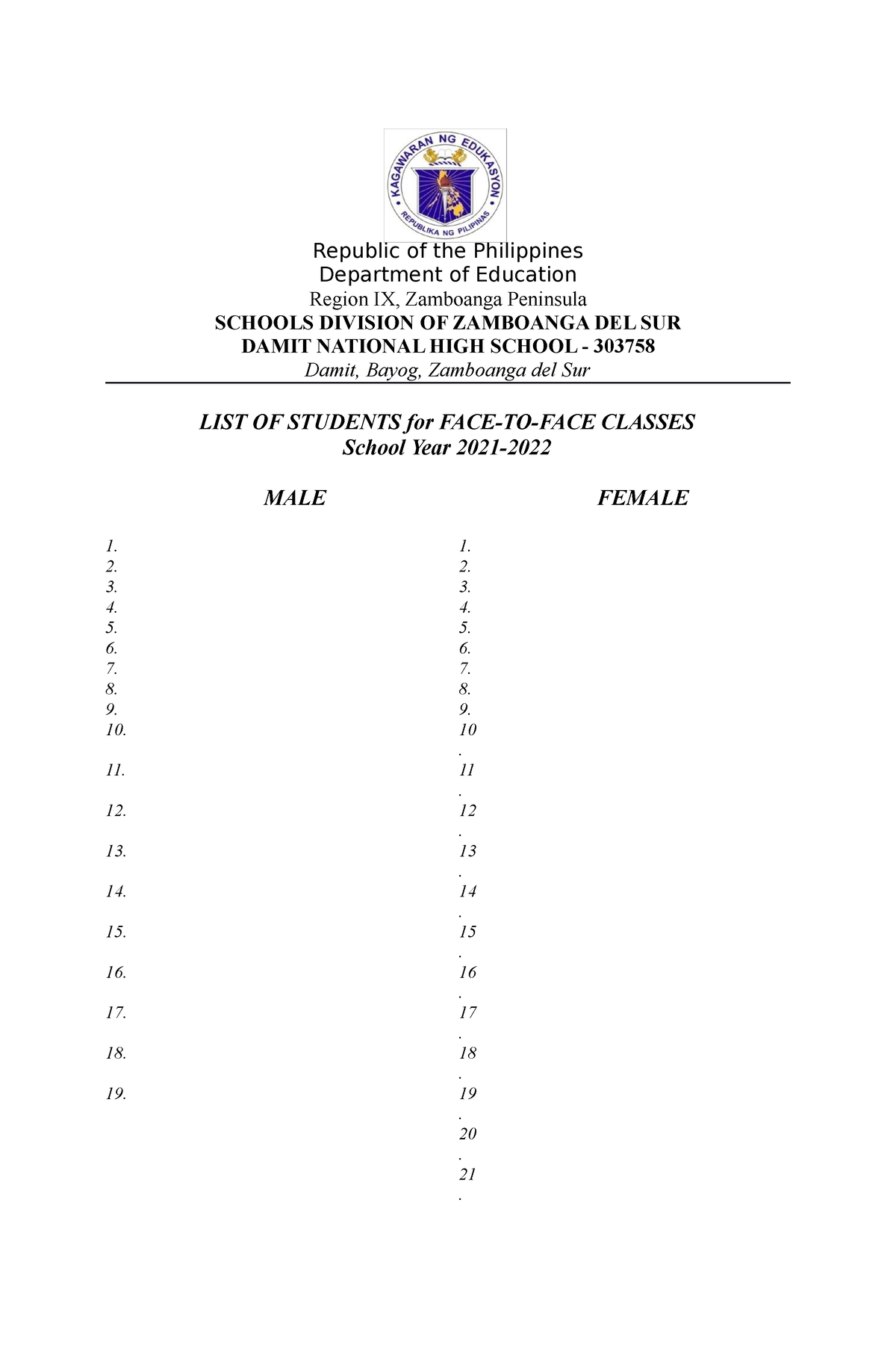 Mindanao State University - Republic Of The Philippines Department Of ...