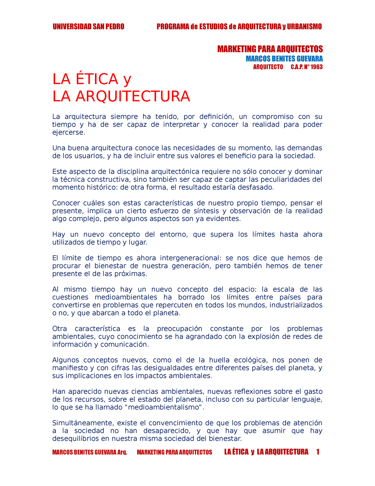 10 La Etica Y La Arquitectura 2020 Marketing Para Arquitectos Marcos