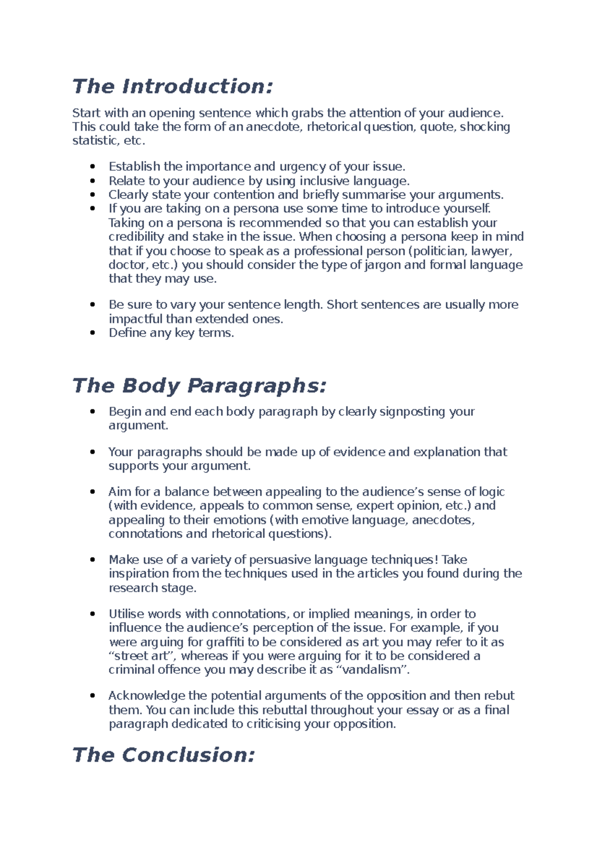 Oral template - comparison language for argument analysis Tool to use ...