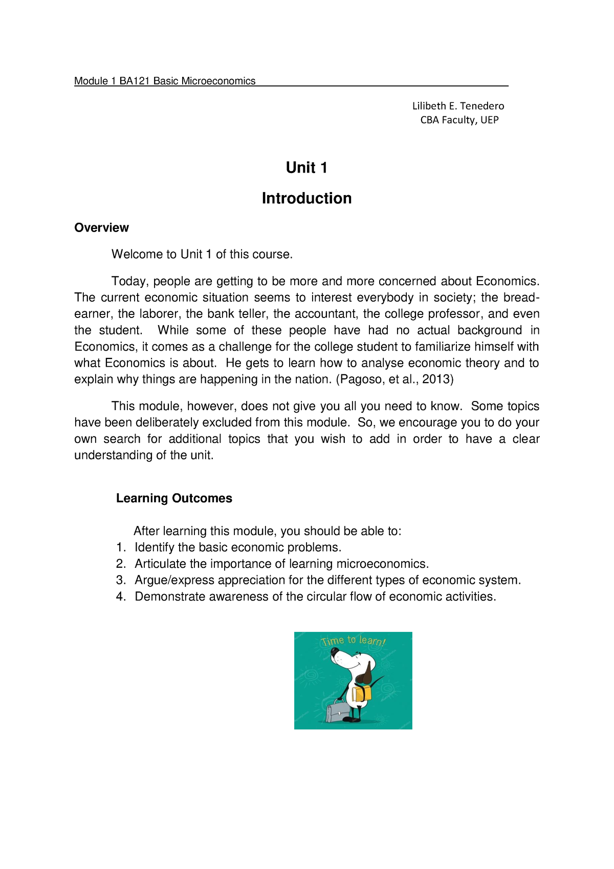 Module 1 BA 1 2 1 Basic Microeconomics - Module 1 BA121 Basic - Studocu