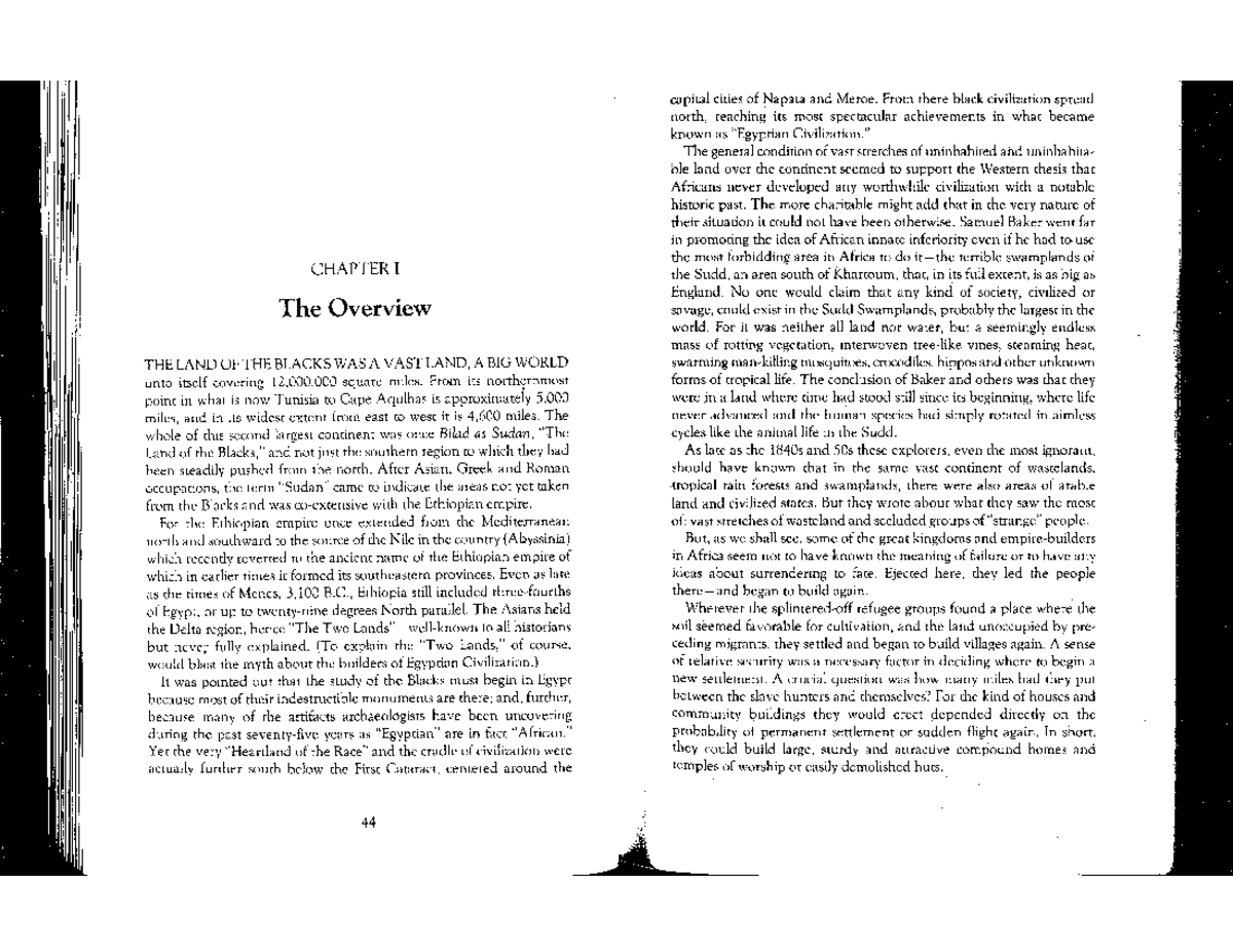 Africa - First Term - Text 4 - The Destruction of Black Civilization