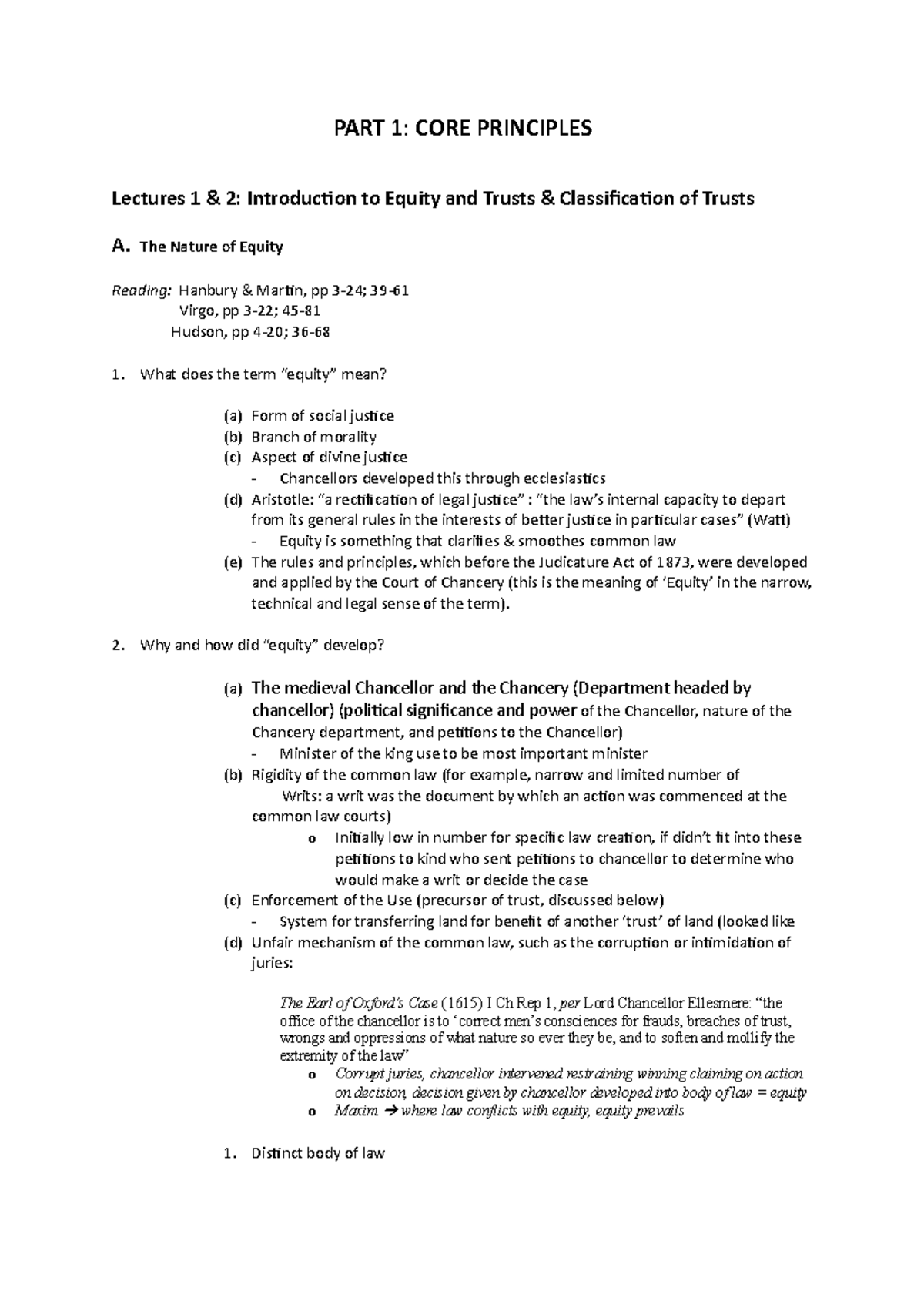 Lectures - Lecture notes 1-9 - PART 1 : CORE PRINCIPLES Lectures 1 & 2 ...