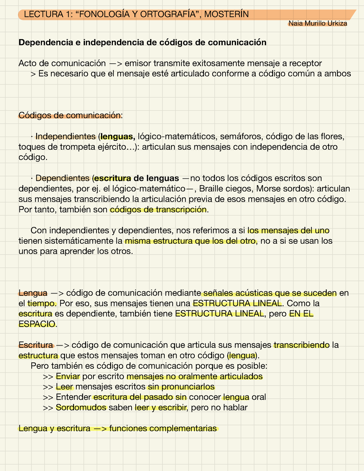 1 Resumen Lectura Lectura 1 “fonologÍa Y OrtografÍa” MosterÍn Dependencia E Independencia De 9470