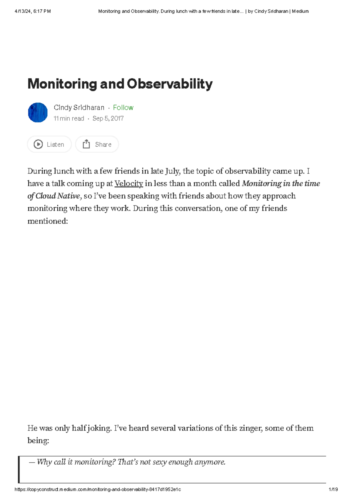 15.2 Monitoring and Observability - Monitoring and Observability Cindy ...