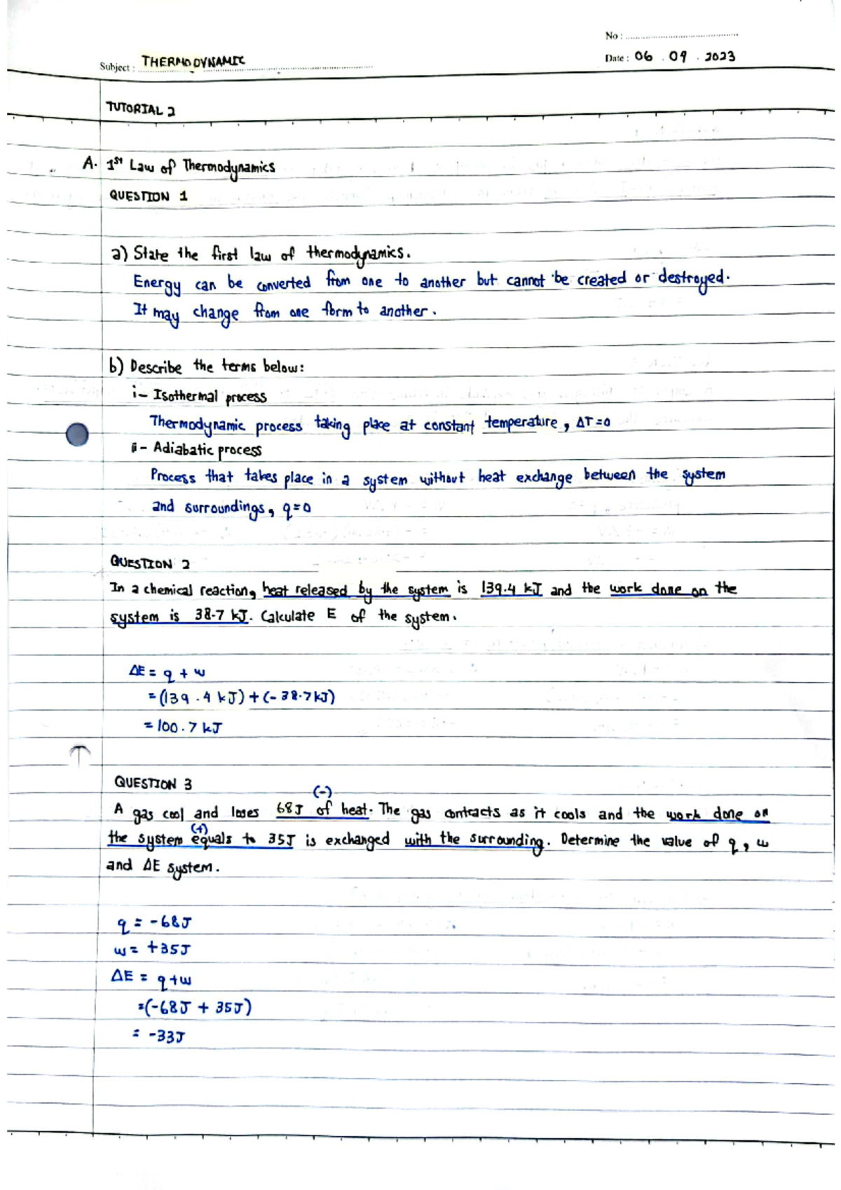 Tutorial 2, pt. 1 - chm271 - Principles of Physical Chemistry - Studocu