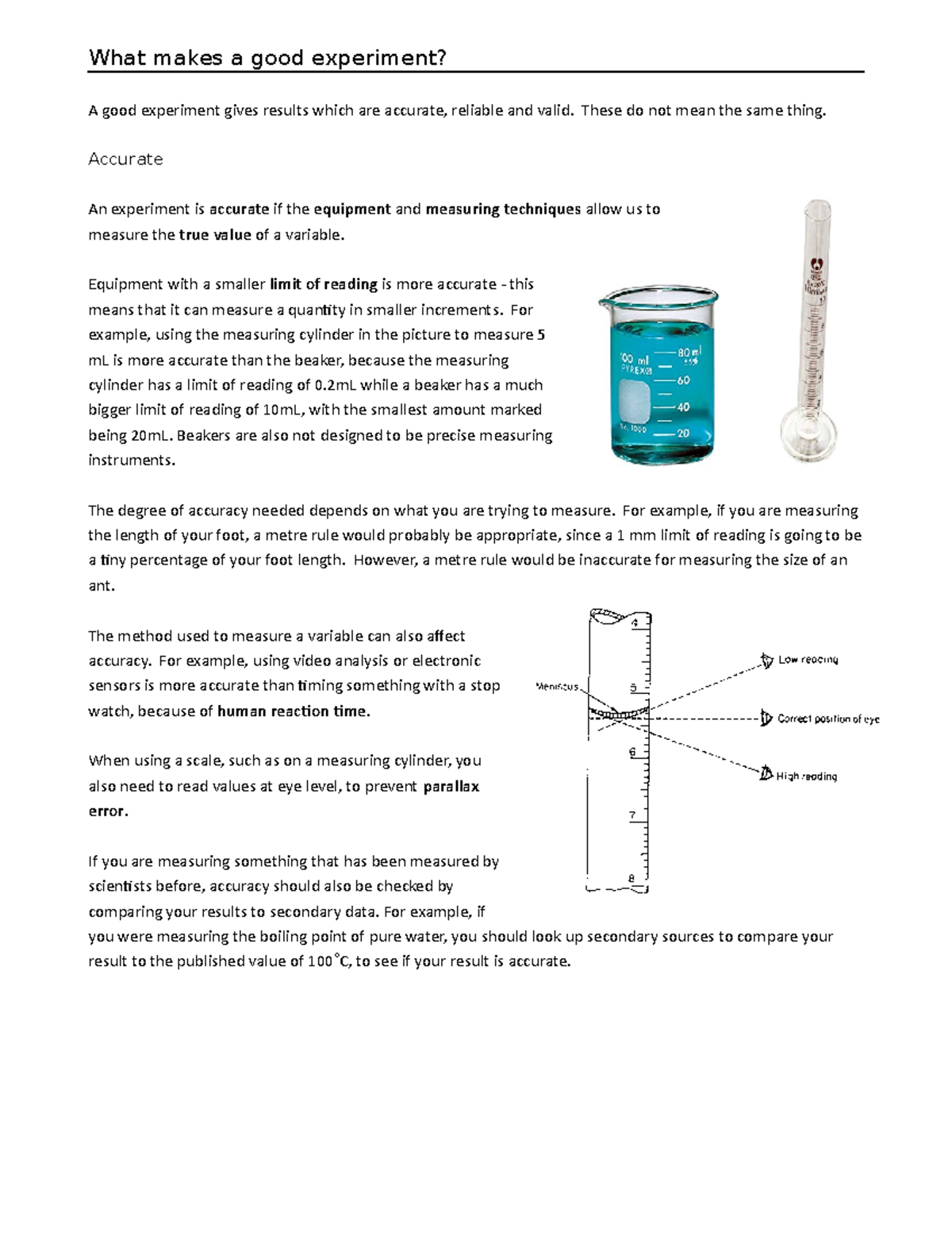 does repeating an experiment increase accuracy