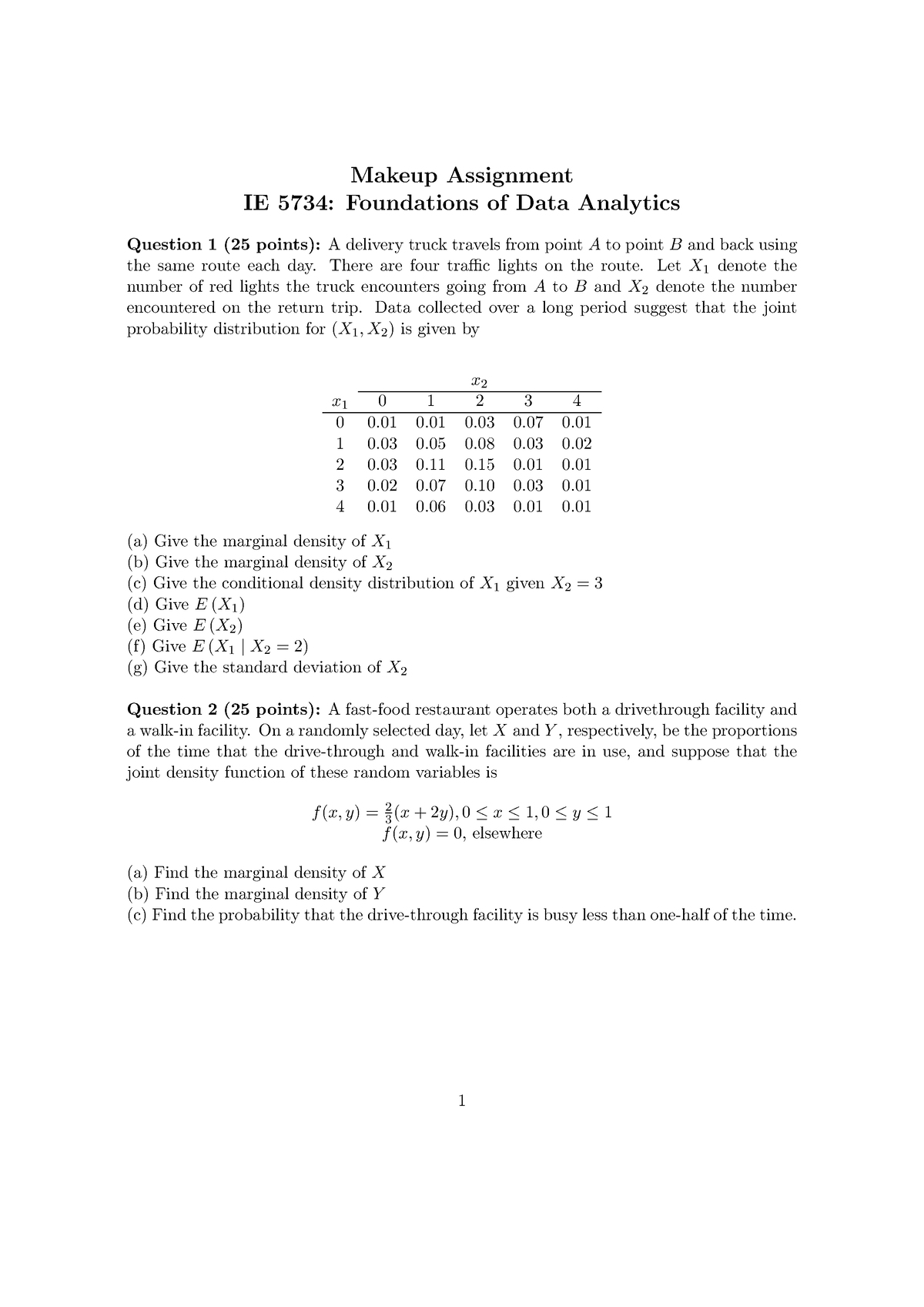 make up assignment define