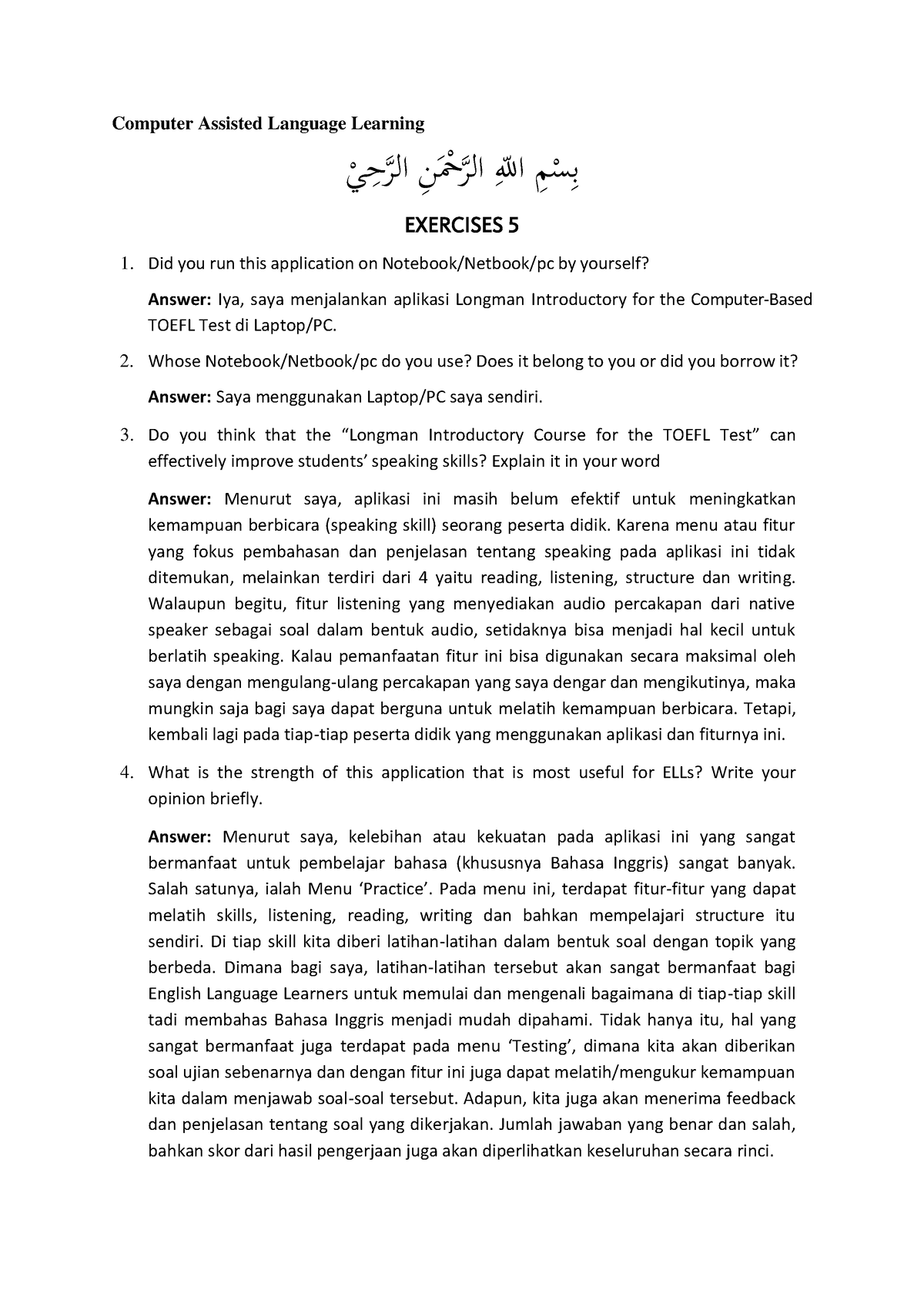 Computer Assisted Language Learning Electronic Journal