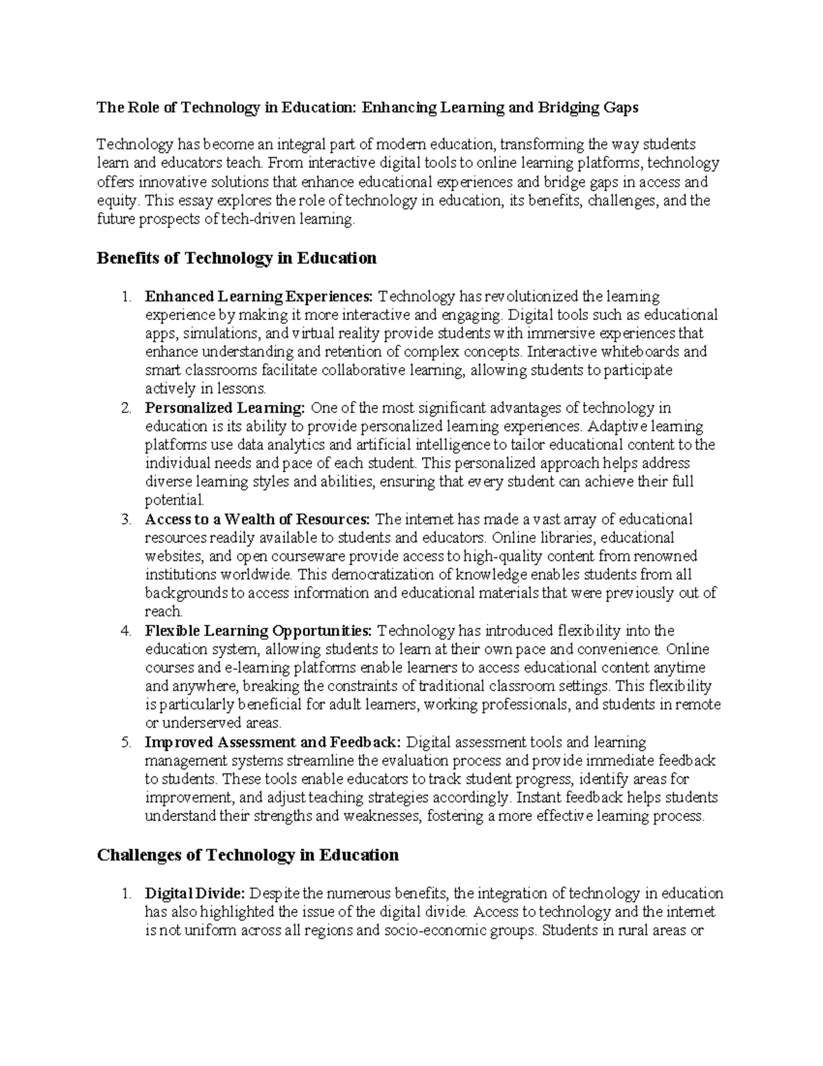 The Role of Technology in Education - From interactive digital tools to ...