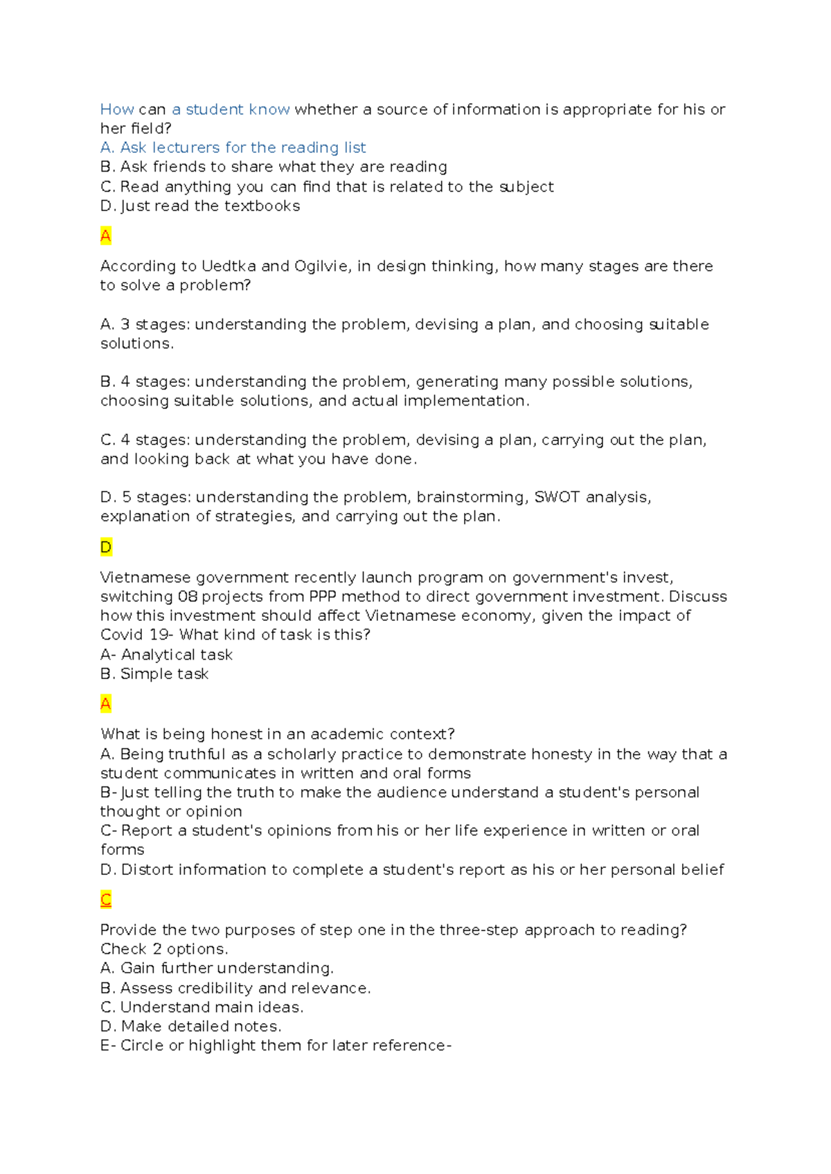 SSL101C SP24 FUCT - Source Final Exam SP24 - How can a student know ...