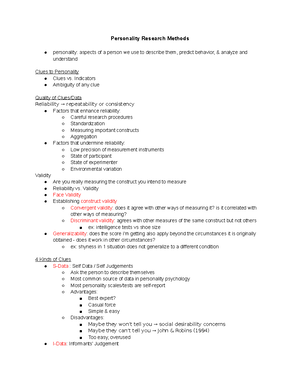 Personality Assessment - Personality Assessment Personality Assessment ...