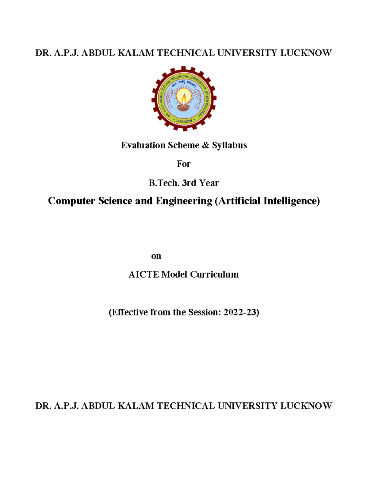 B - Educational - DR. A. ABDUL KALAM TECHNICAL UNIVERSITY LUCKNOW ...