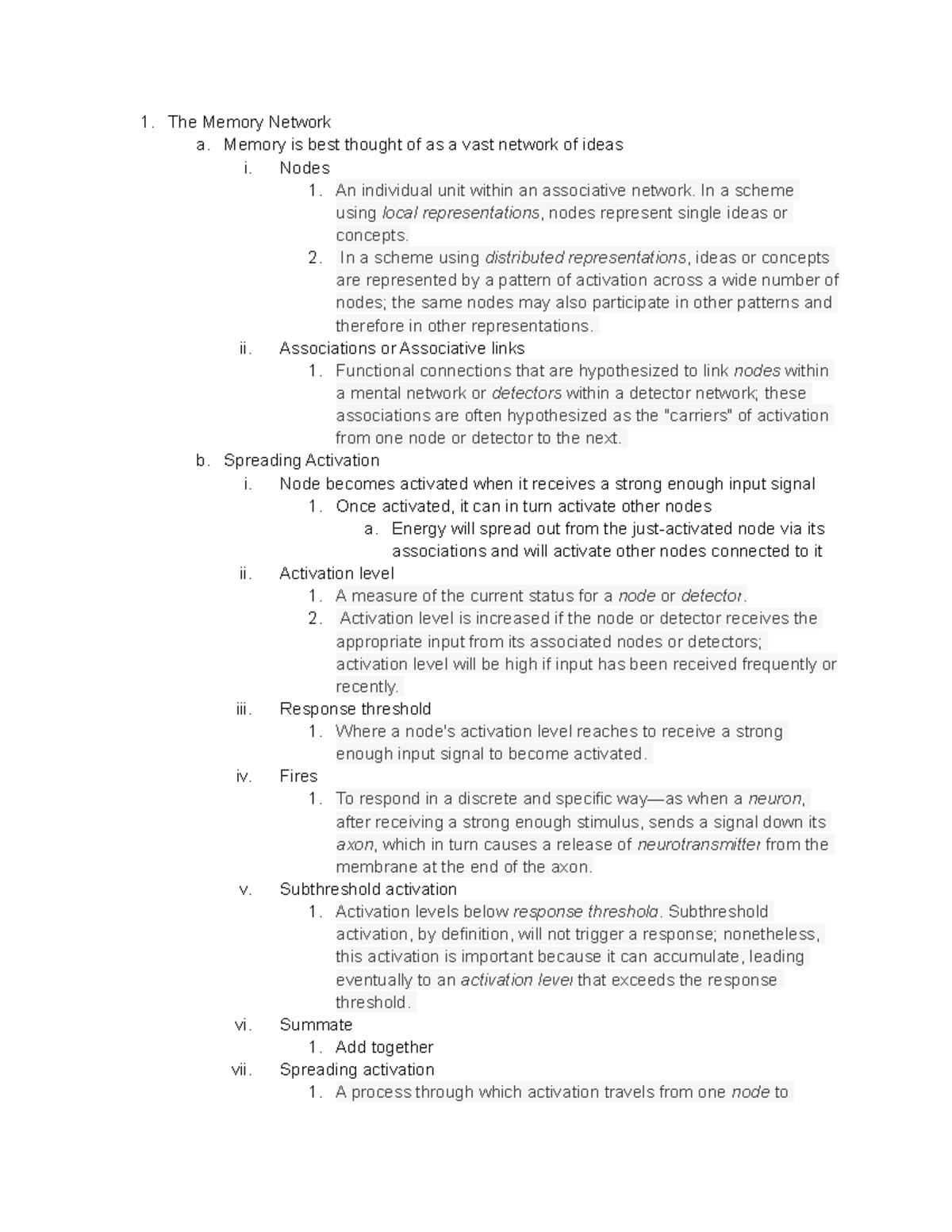 Chapter 7 Memory Networks - 1. The Memory Network a. Memory is best ...
