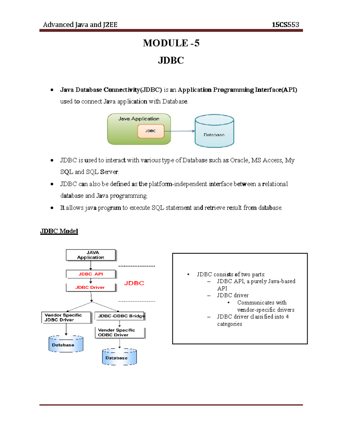Java Programming Module-5 - Ad vancedJavaandJ 2 EE 15 CS 553 MO DUL E ...