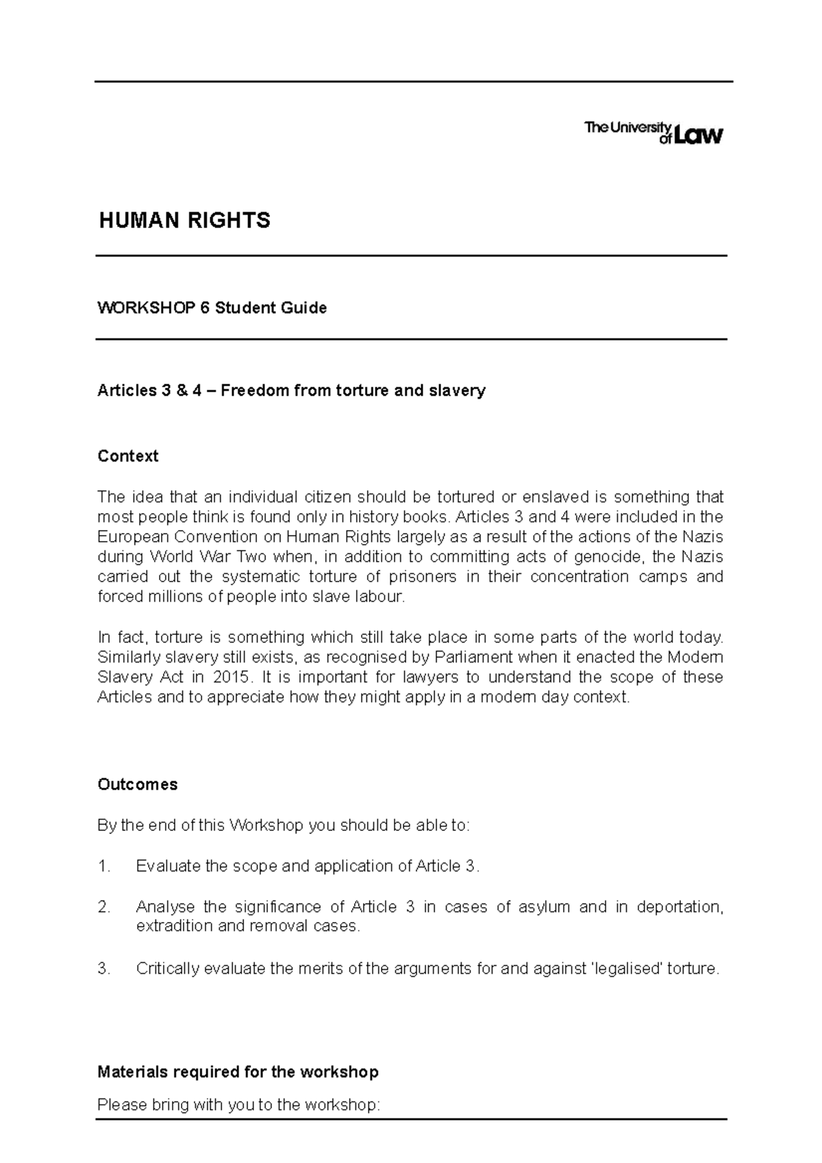 2122 hum level 6 ws06 ce01 student guide - HUMAN RIGHTS WORKSHOP 6 ...